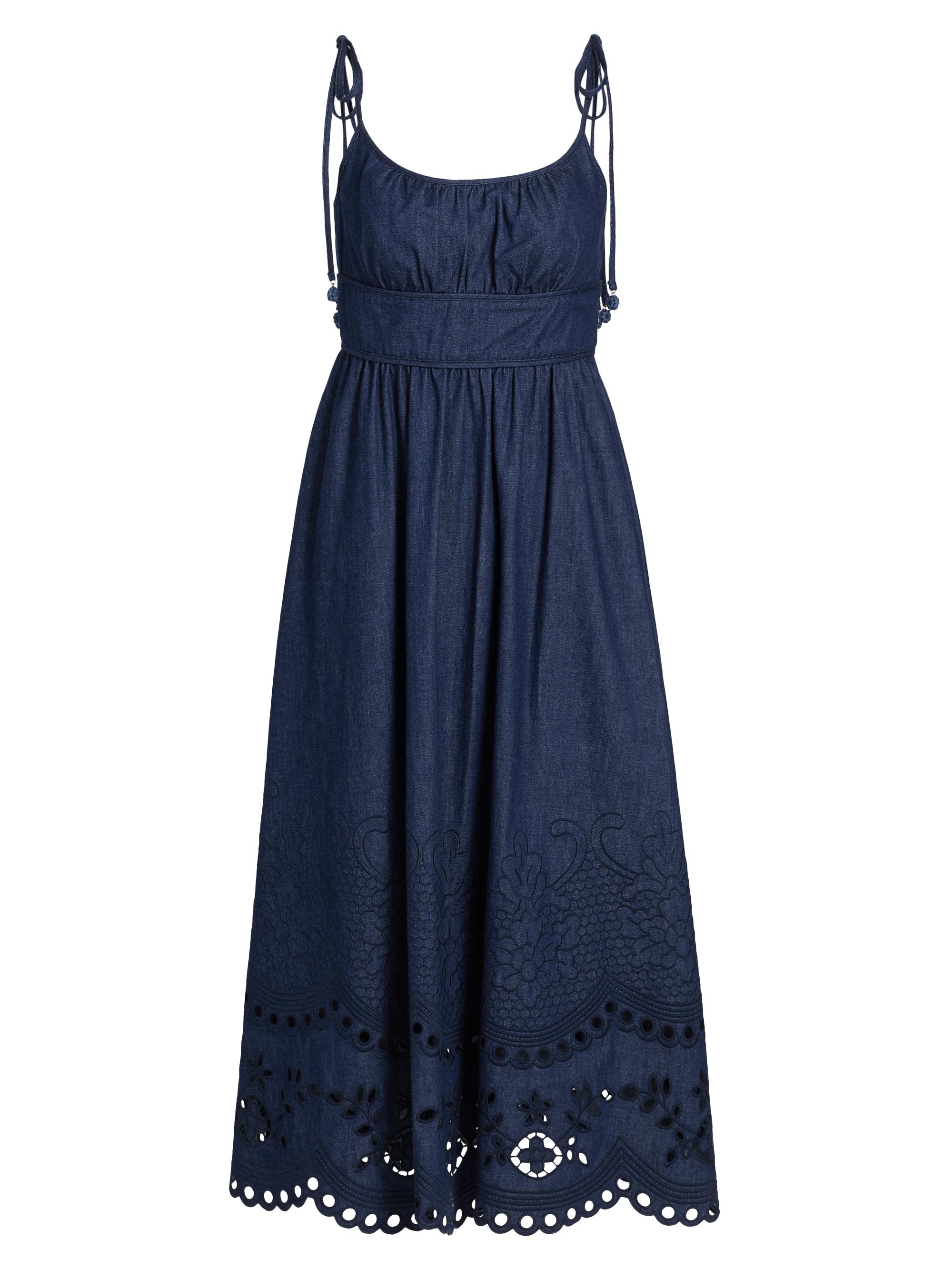 lace yoke floral flare dress Lace Fit'n'Flare Dress | Wedding Guest Dress main image 1
