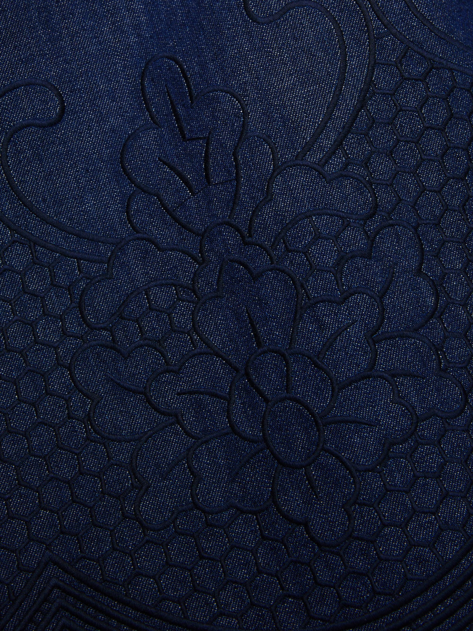 Zimmermann Women's Mahon Broderie Denim Midi-Dress - Ink | Thumbnail 7