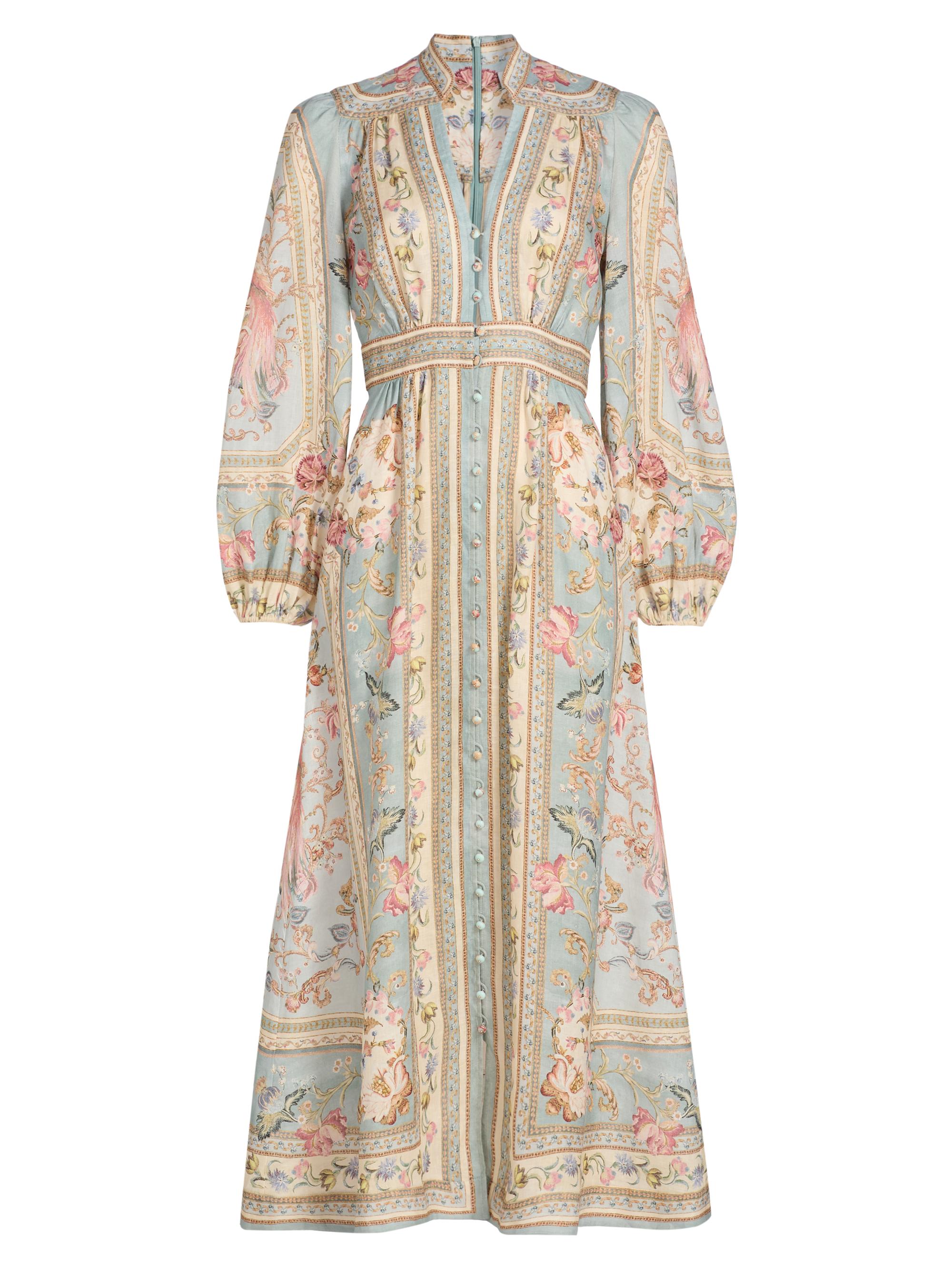 Zimmermann Acacia Broderie Floral Tieneck Minidress | Saks Fifth Avenue