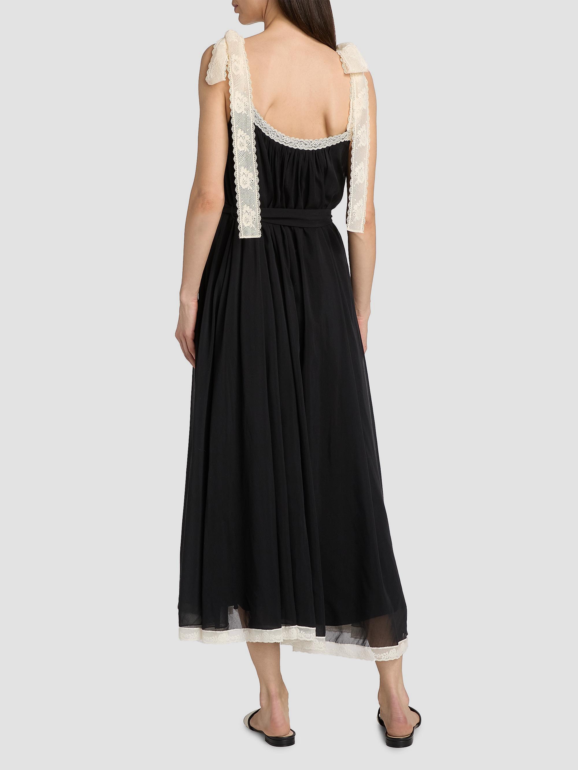 Zimmermann Women's Roselight Cotton-Silk Slip Maxi Dress - Black | Thumbnail 5