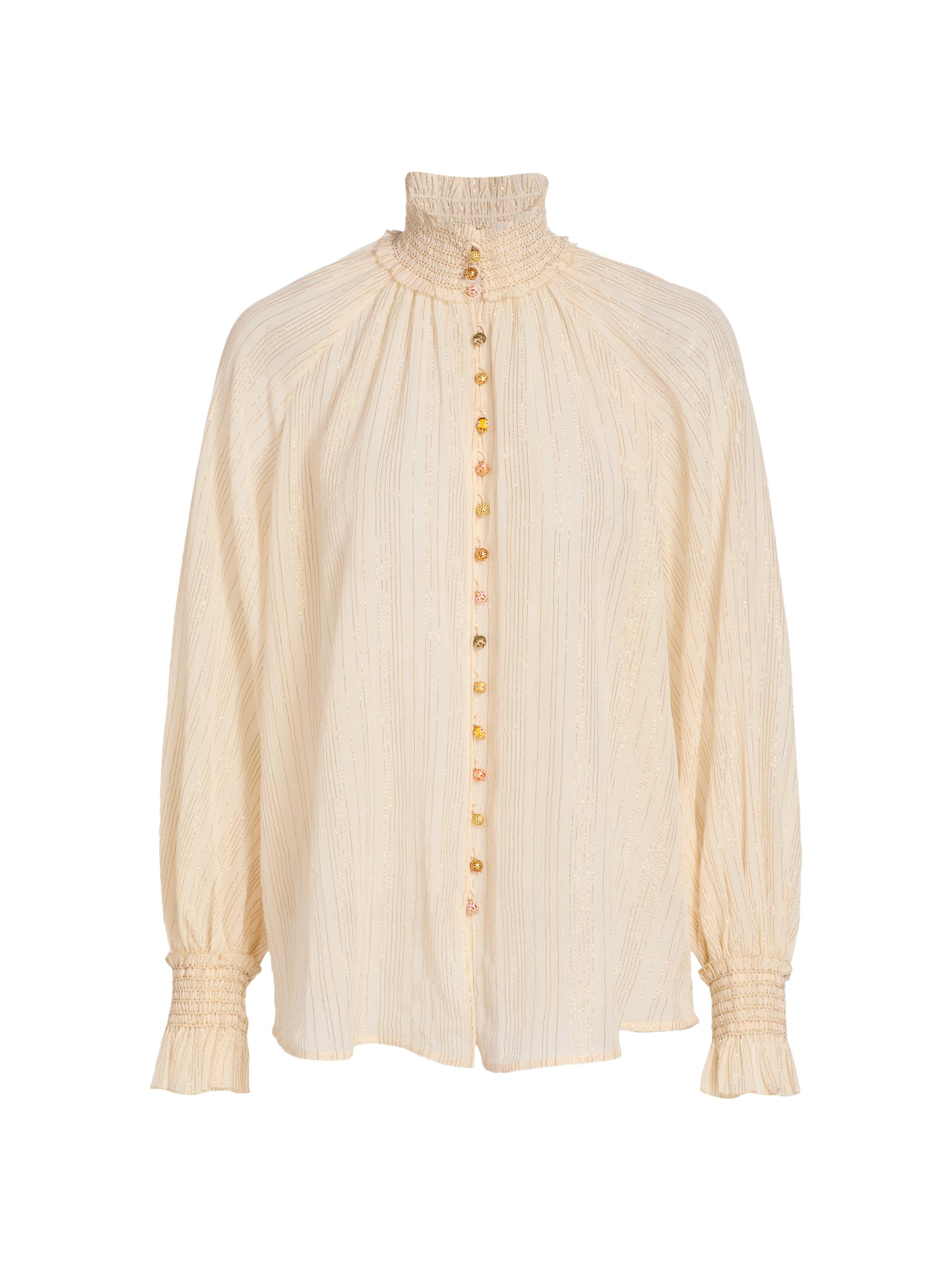 Zimmermann Women's Aster Cotton-Silk Voile Blouse - Cream | Thumbnail 8
