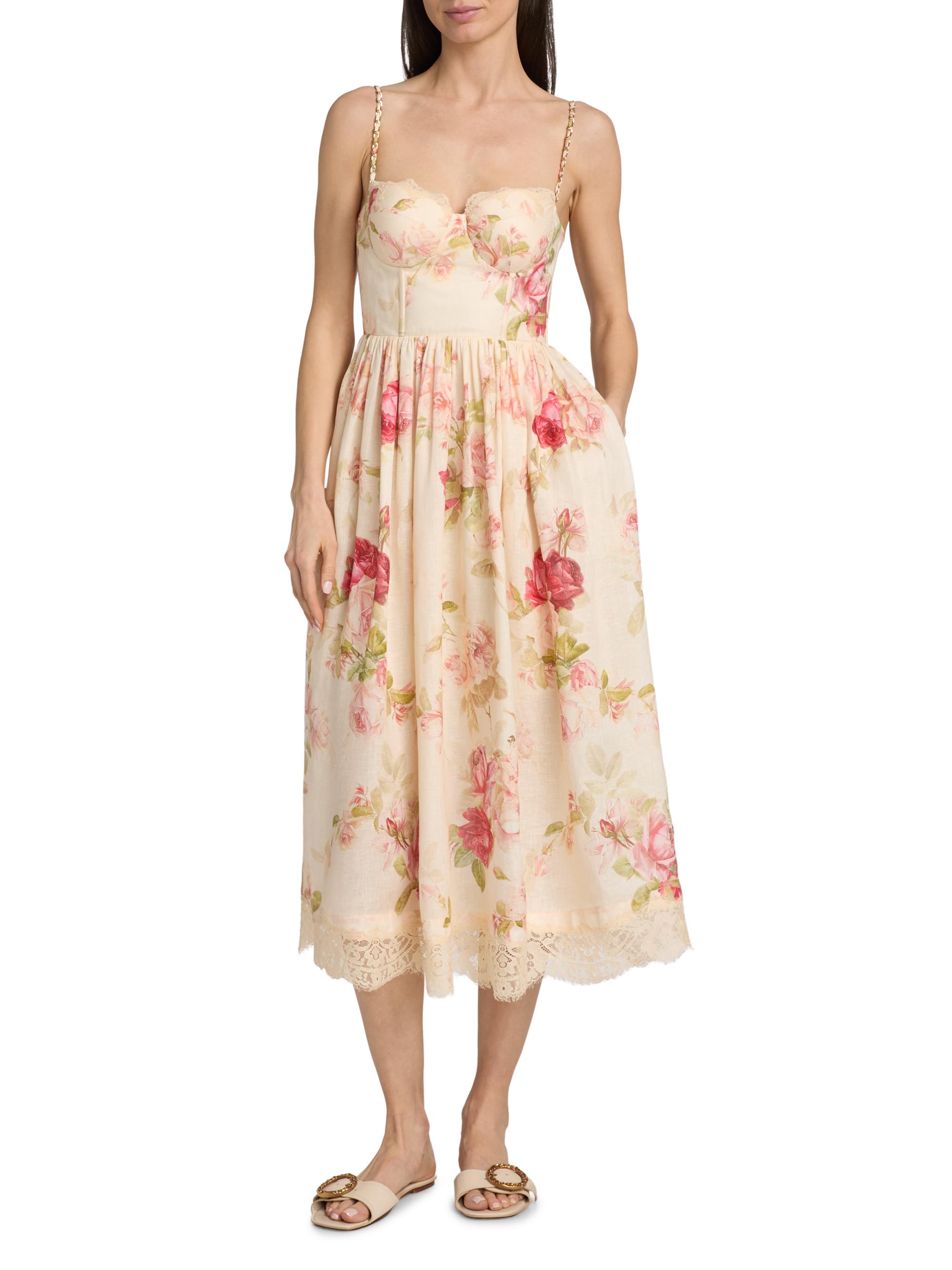 Zimmermann Women's Roselight Picnic Maxi Dress - Cream Rose Floral | Thumbnail 3