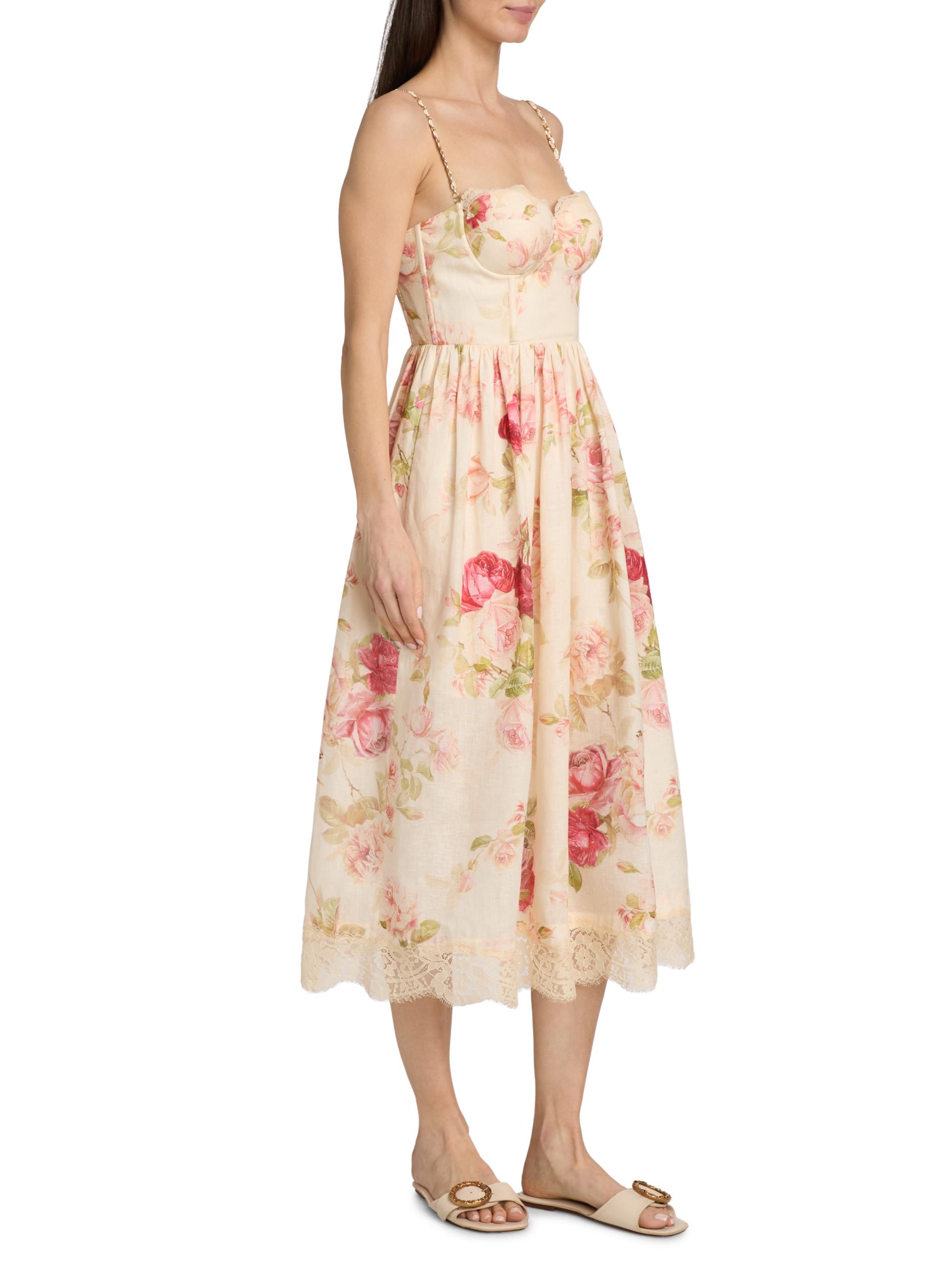 Zimmermann Women's Roselight Picnic Maxi Dress - Cream Rose Floral | Thumbnail 4