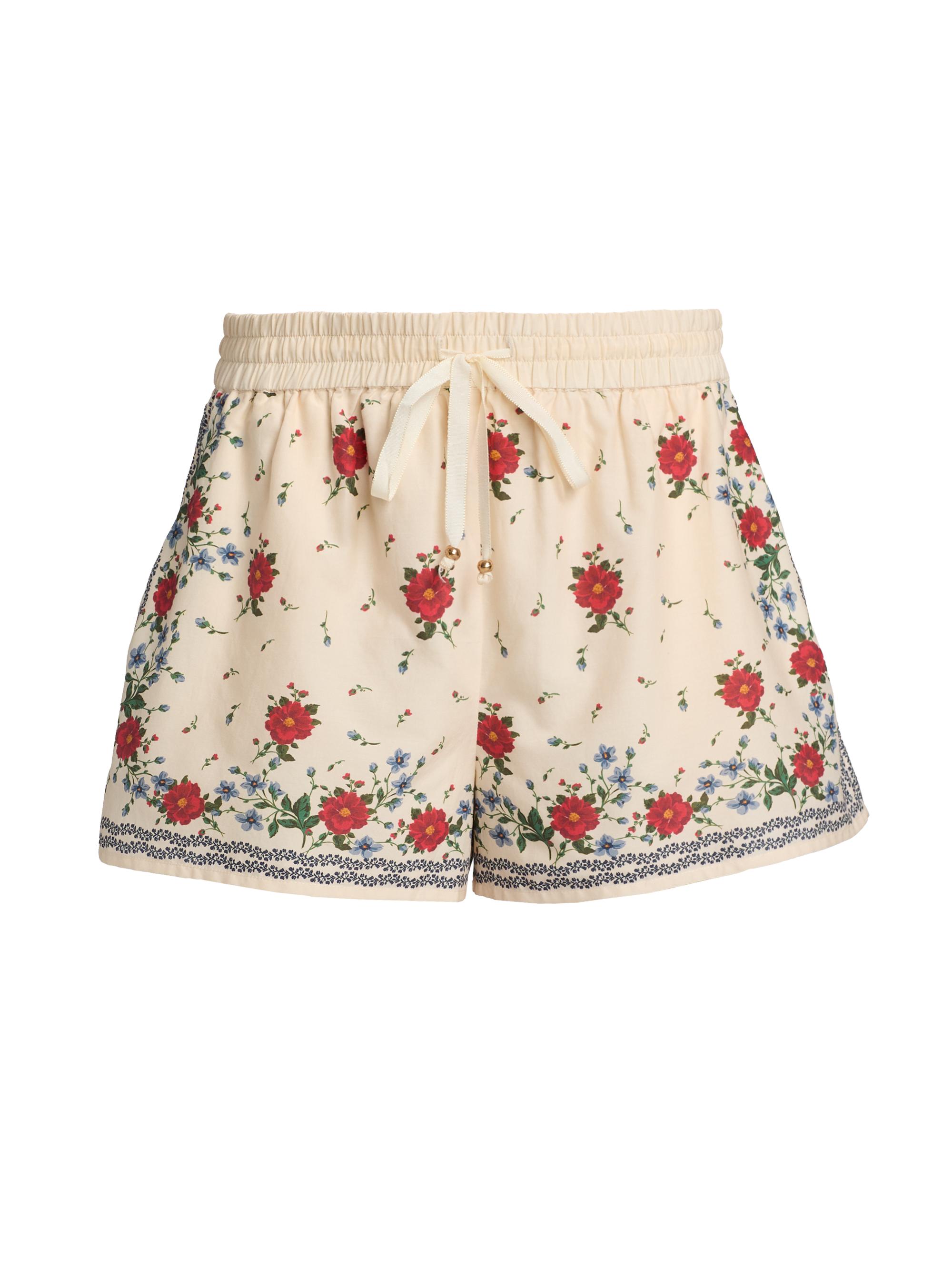 Cami NYC Women's Oslo Floral Cotton-Silk Drawstring Shorts - Heirloom Bandana