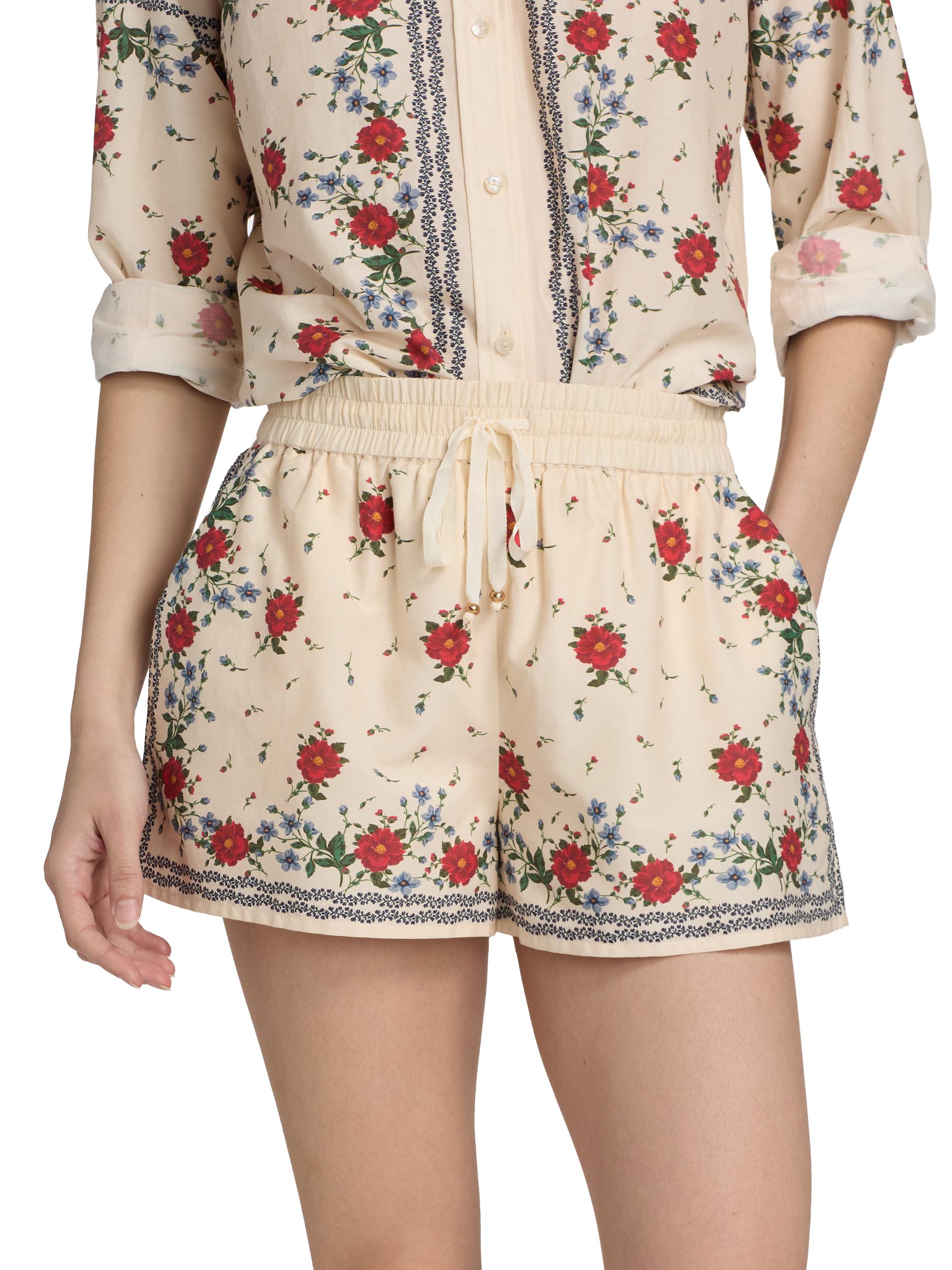 Cami NYC Women's Oslo Floral Cotton-Silk Drawstring Shorts - Heirloom Bandana | Thumbnail 3