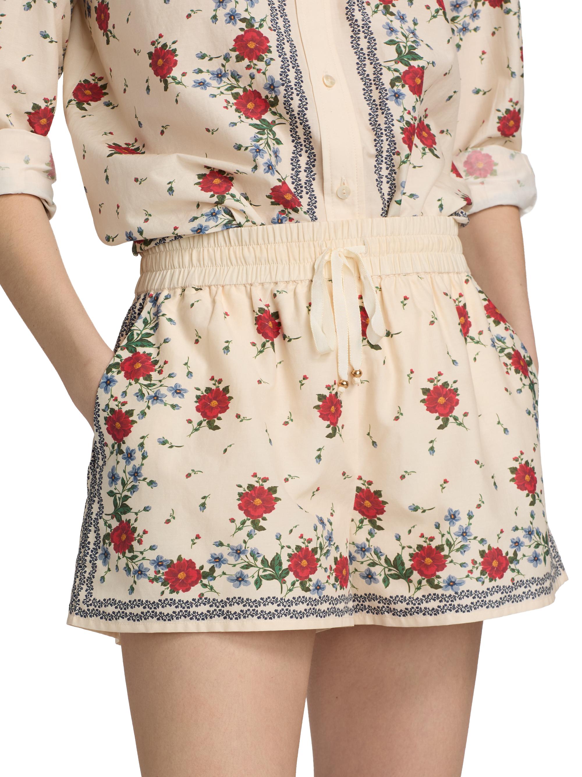 Cami NYC Women's Oslo Floral Cotton-Silk Drawstring Shorts - Heirloom Bandana | Thumbnail 6