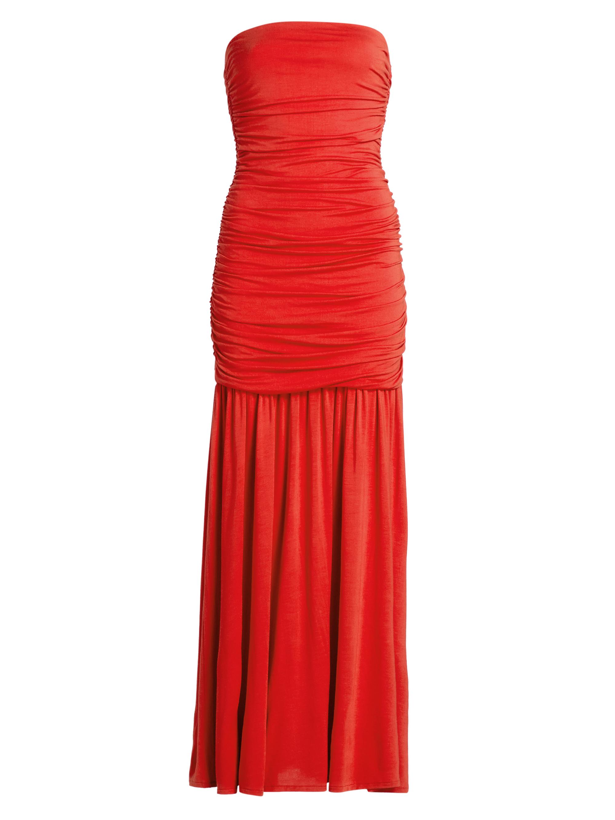 Cami NYC Women's Waverly Strapless Ruched Maxi Dress - Goji