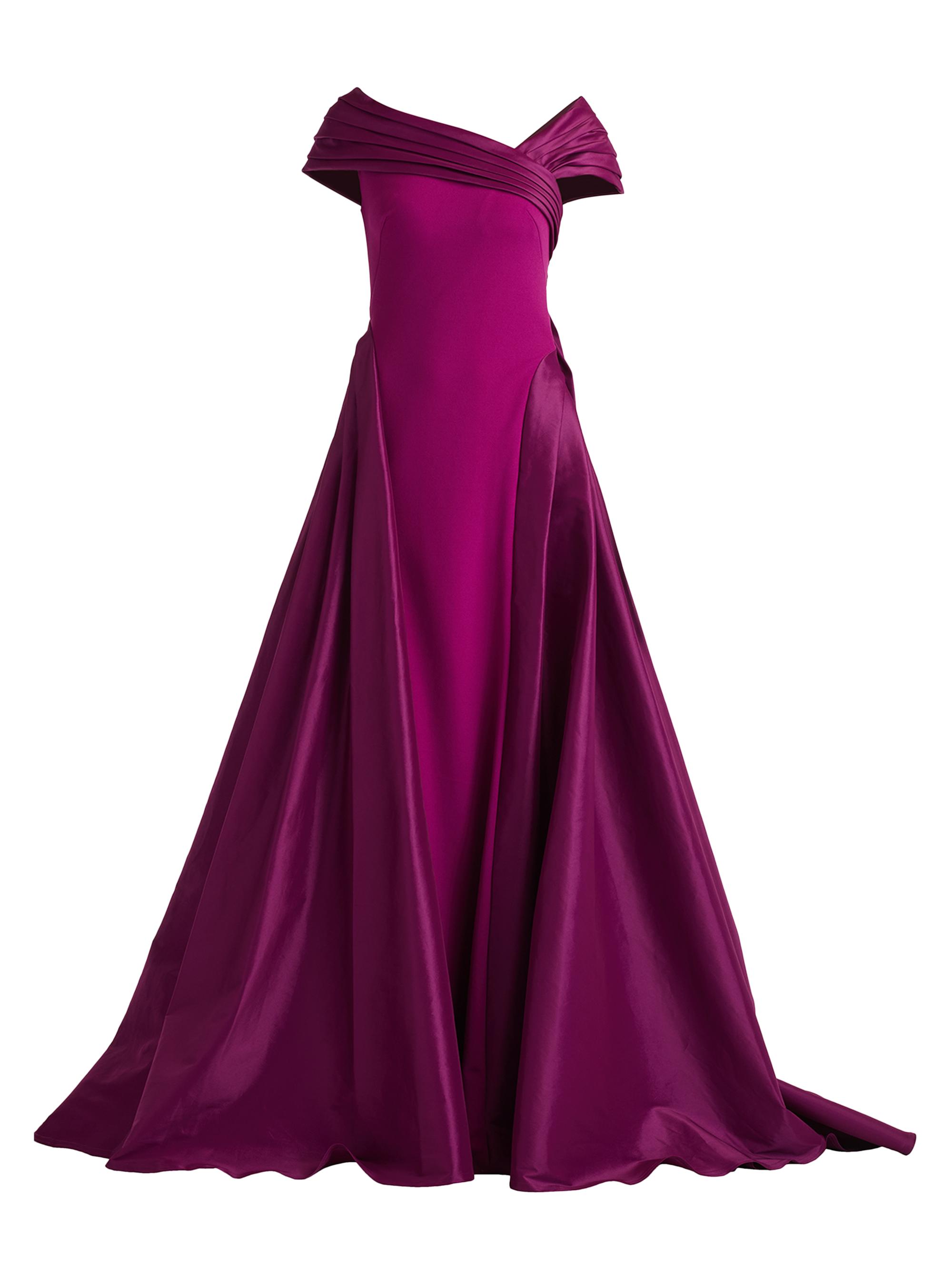 Tadashi Shoji Women's Pleated Fit-&-Flare Gown - Magenta