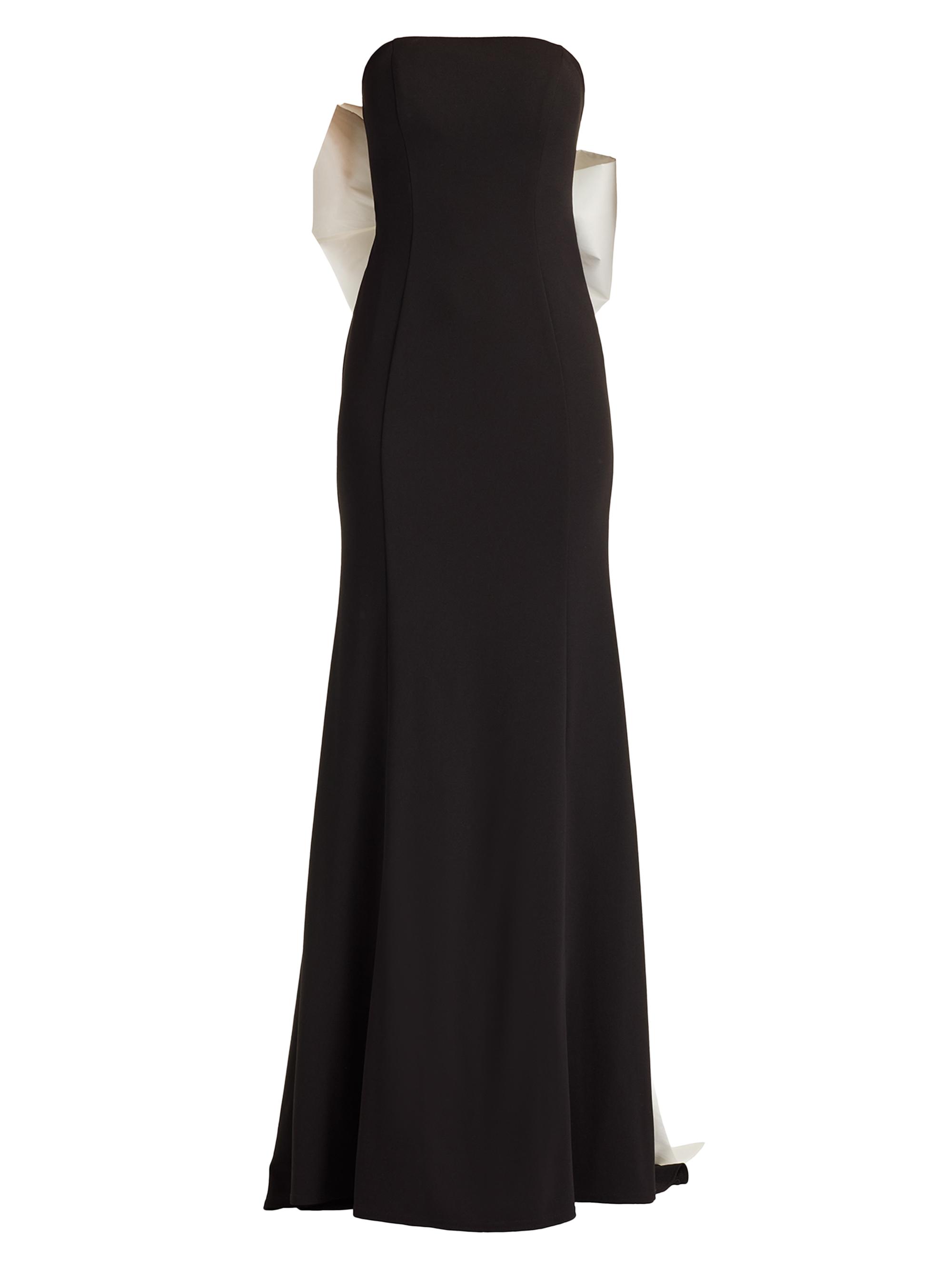 Tadashi Shoji Women's Bow-Appliqué Strapless Gown - Black