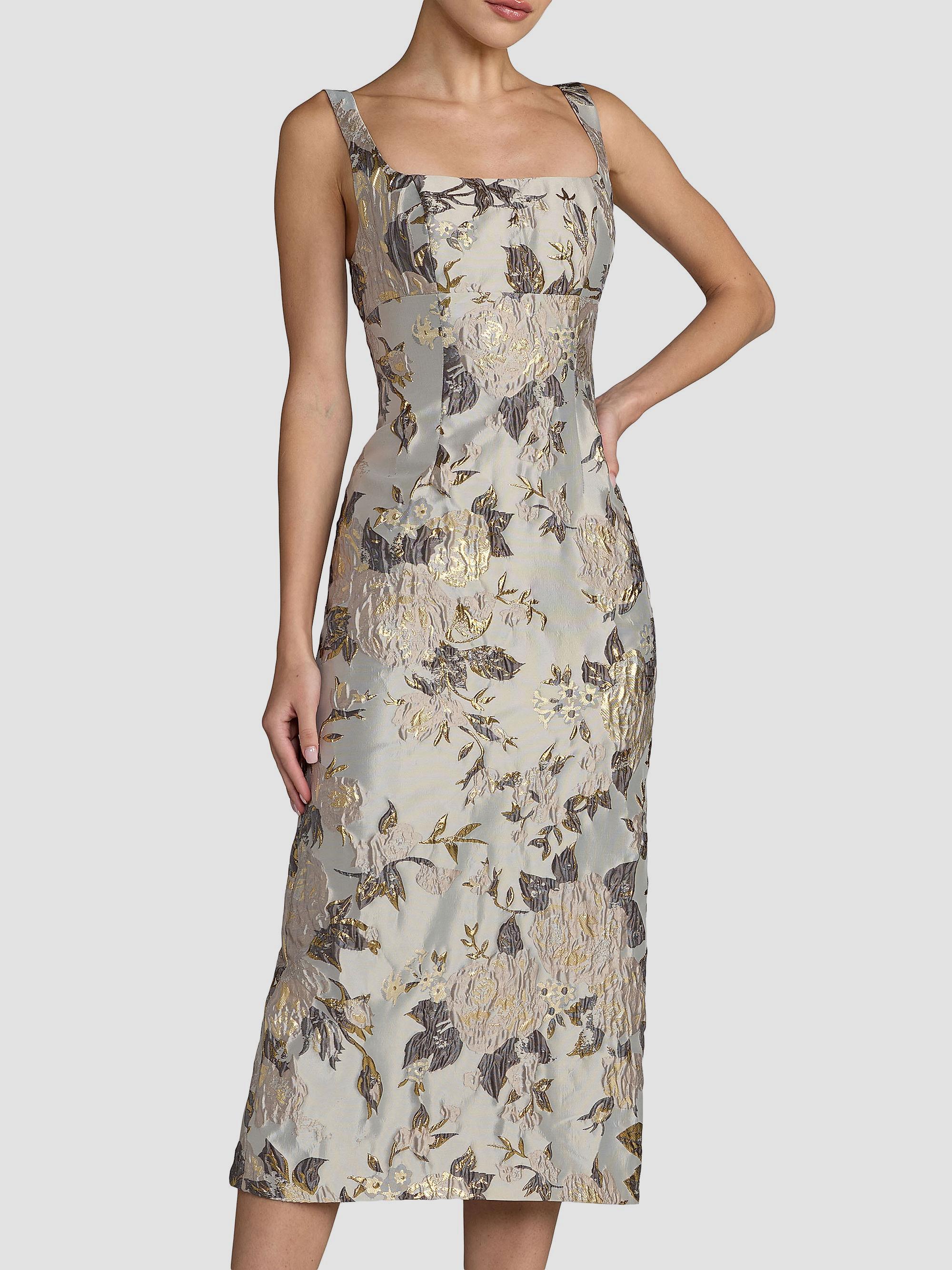 cocktail dress saks Women's Grey Designer Dresses and a fitted silhouette with a subtle back slit. Talbot Runhof Women's Seamed Sheath