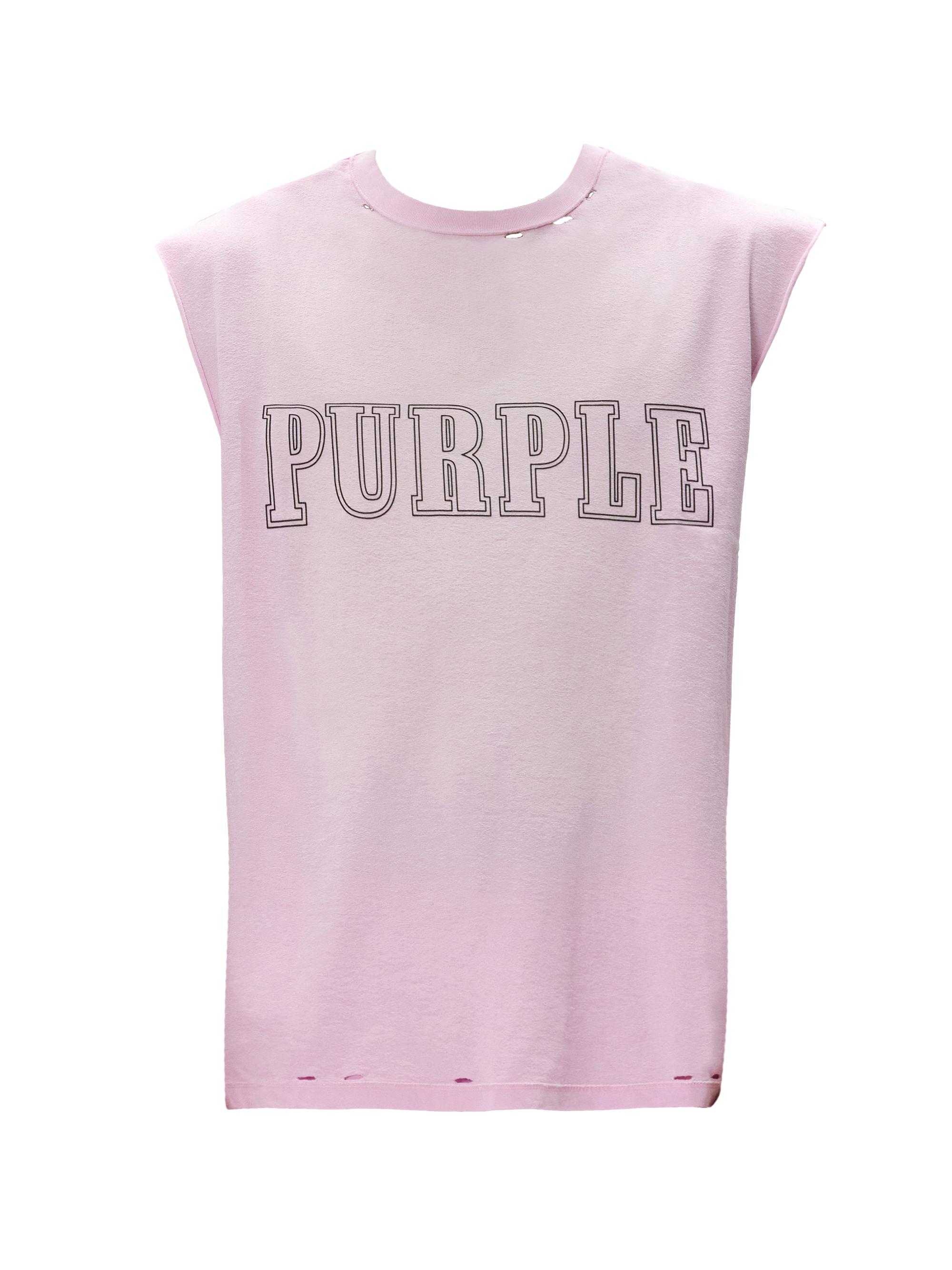 Purple Brand Men's Logo Textured Cotton Tank - Pink