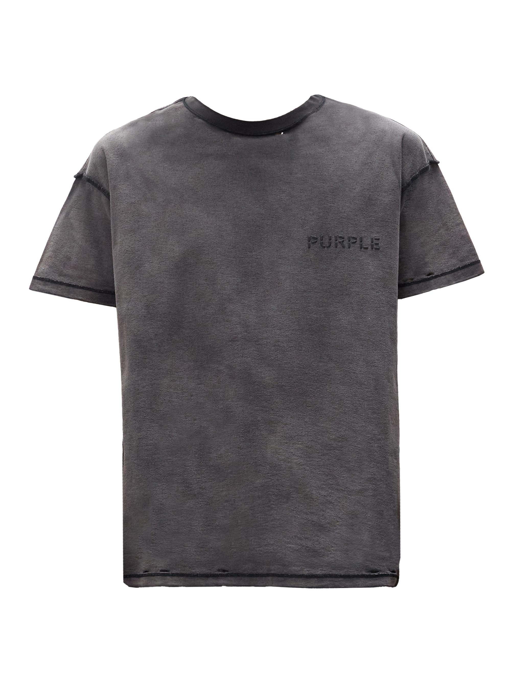 Purple Brand Men's Inside-Out Textured Cotton T-Shirt - Black