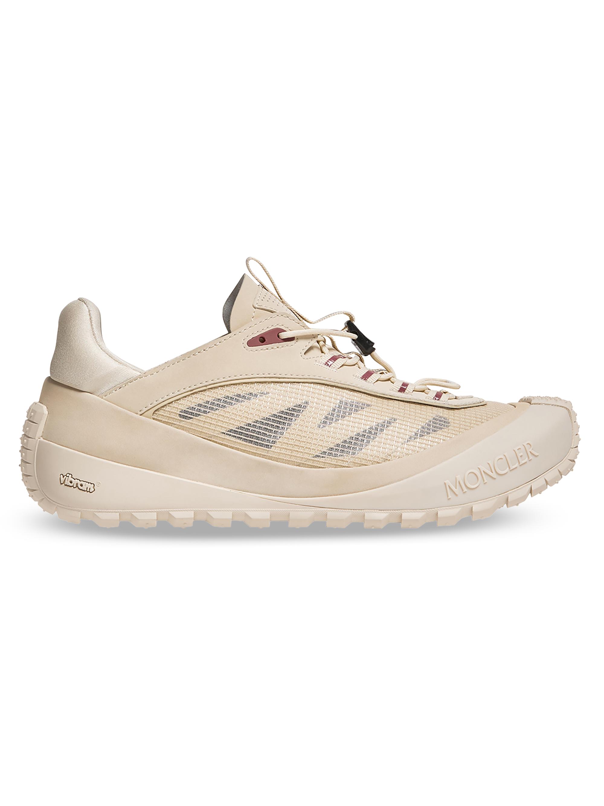 Moncler Women's Trailgrip LP Sneakers in Suede & Nubuck - Light Beige