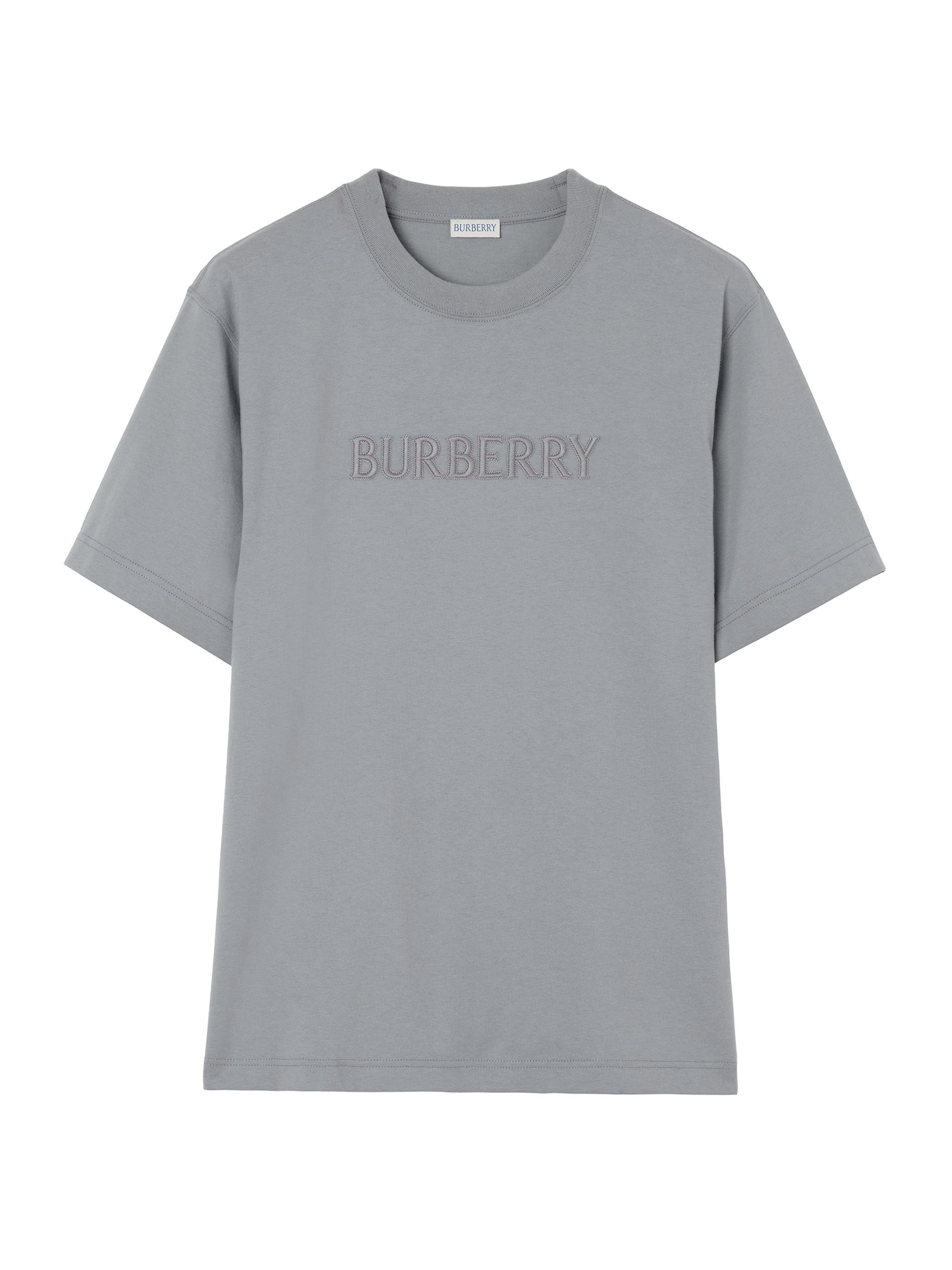 Burberry Men's Ryan Logo Cotton T-Shirt - Forecast Grey