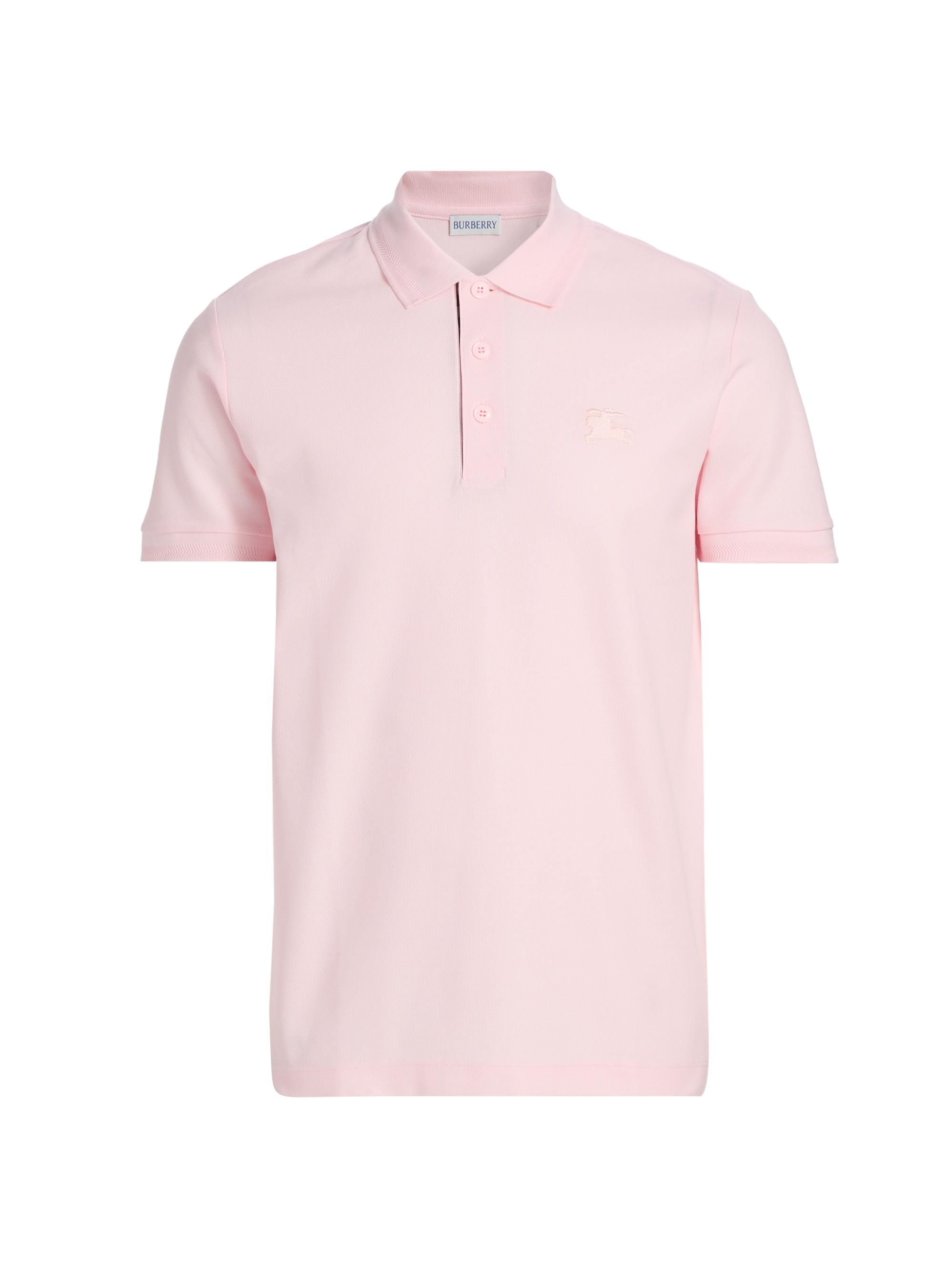 Burberry Men's Eddie EKD Cotton Polo Shirt - Mallow Pink