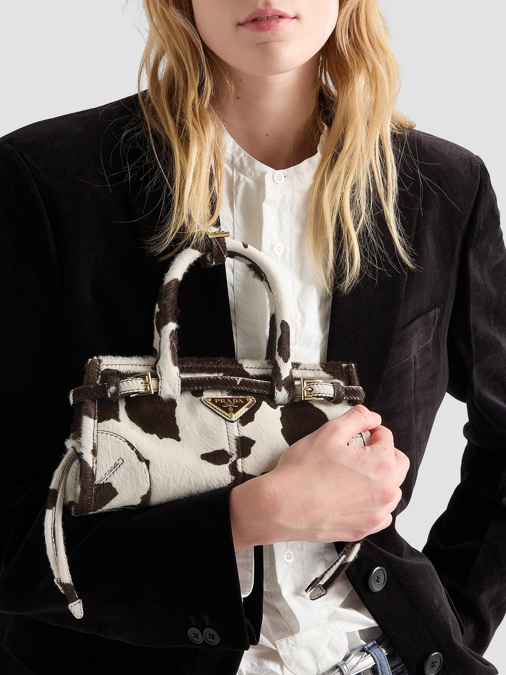 Prada Bonnie Mini Printed Leather Top Handle Bag | Saks Fifth Avenue