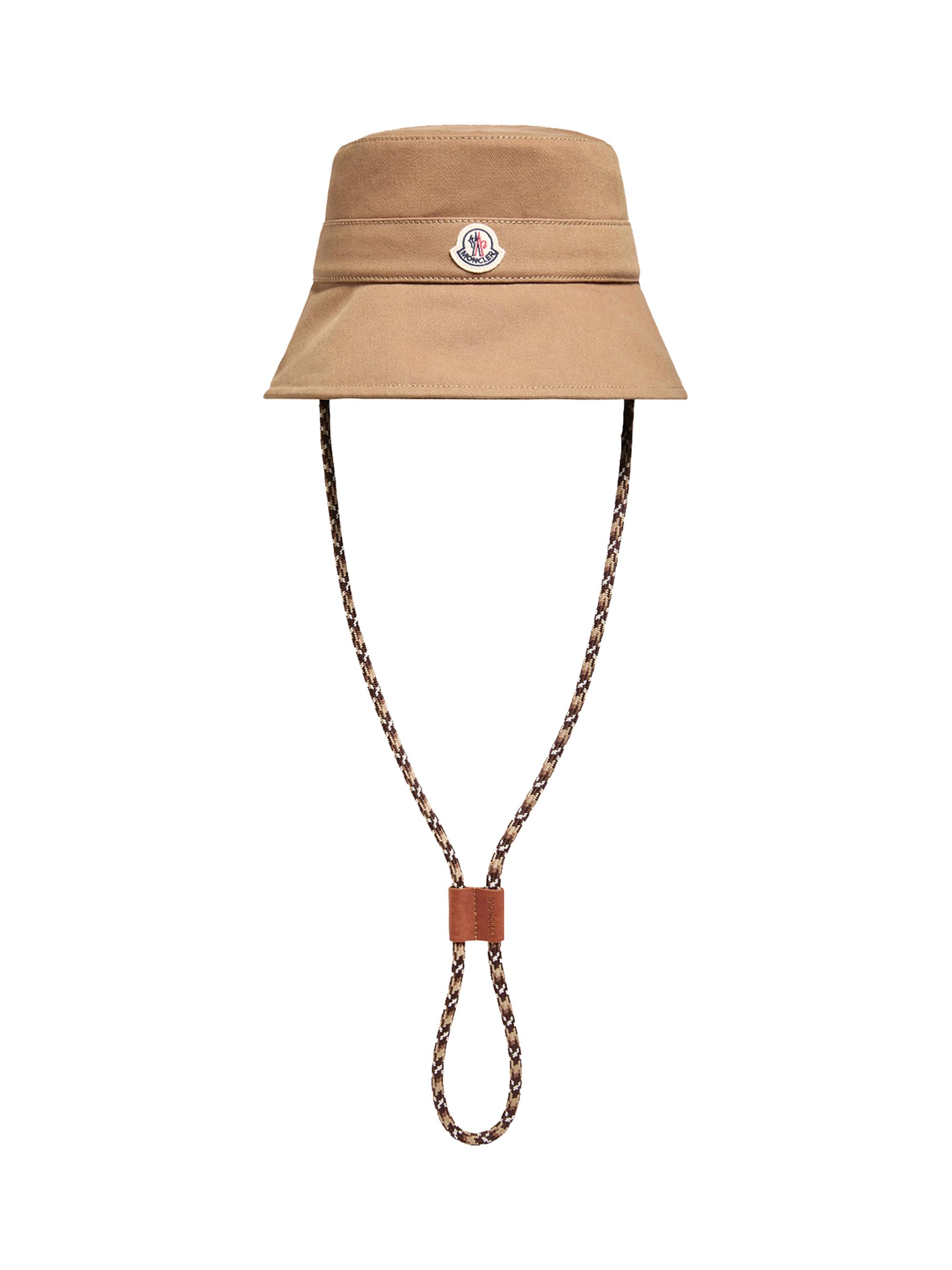 Moncler Women's Hat in Cotton Gabardine - Camel Beige