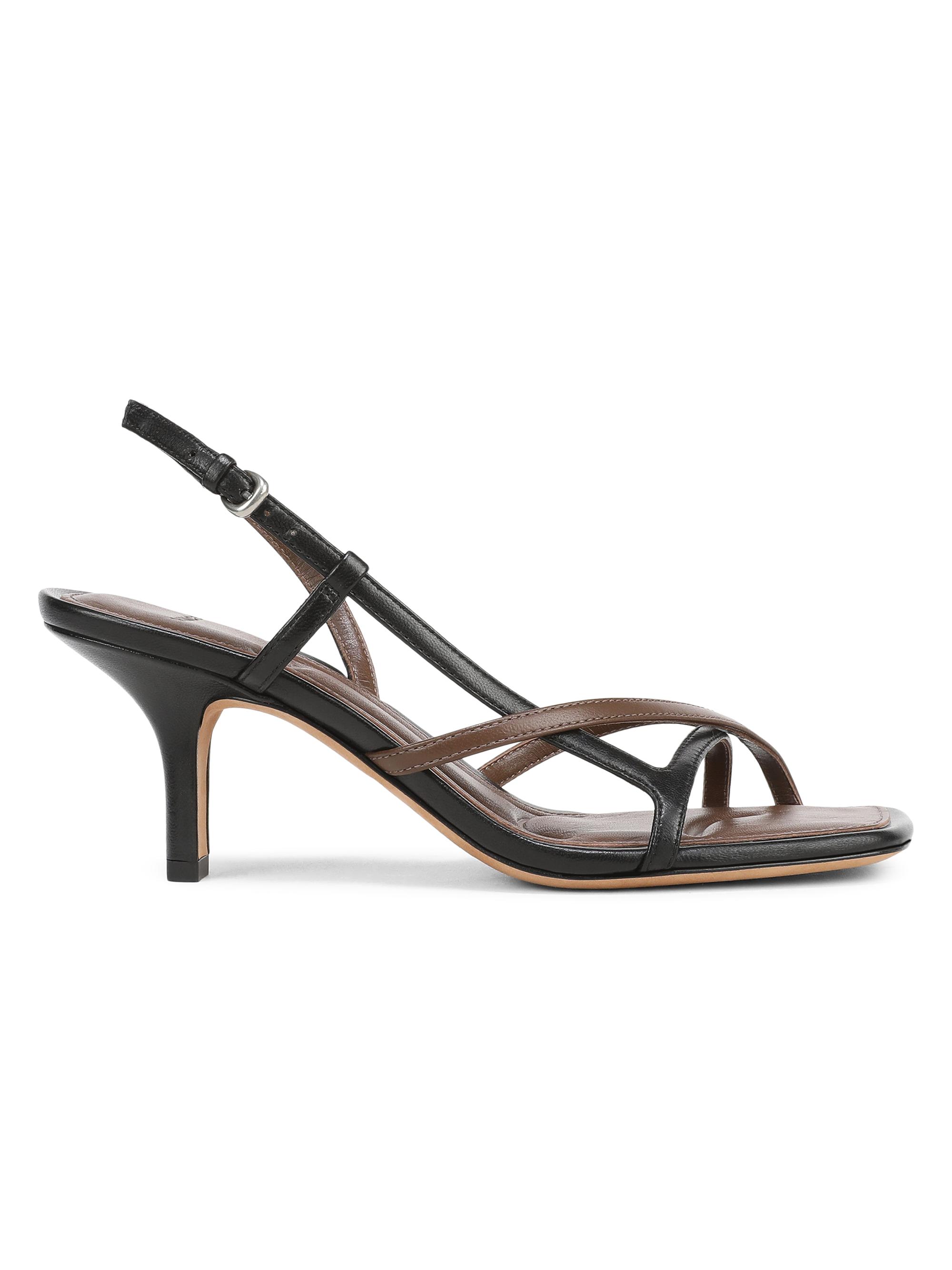 Vince Women's Lilian 65MM Leather Slingback Sandals - Black Cedar Brown | Thumbnail 5