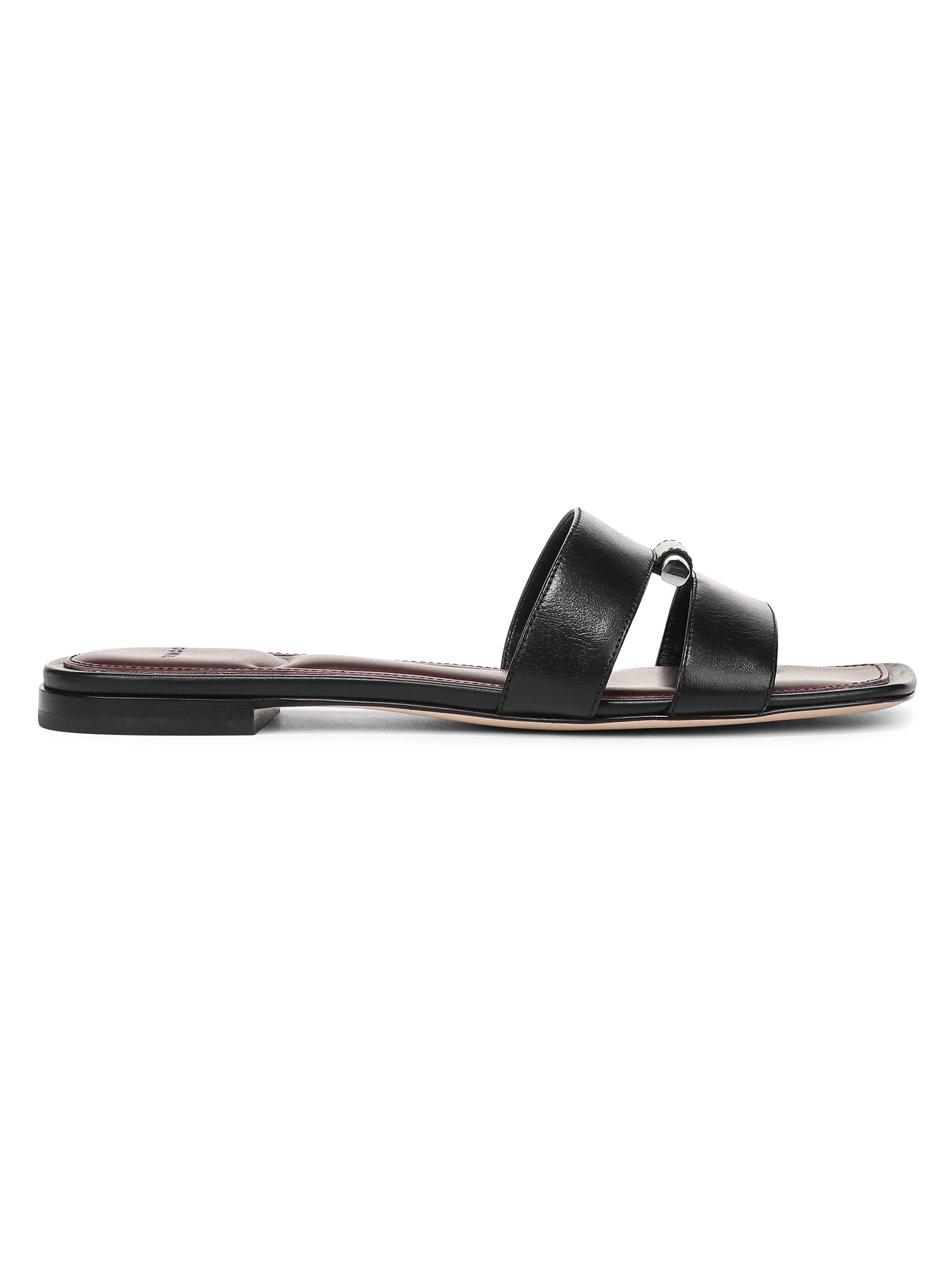 Aquazzura Divine Crisscross Leather Slide Sandals | Saks Fifth Avenue