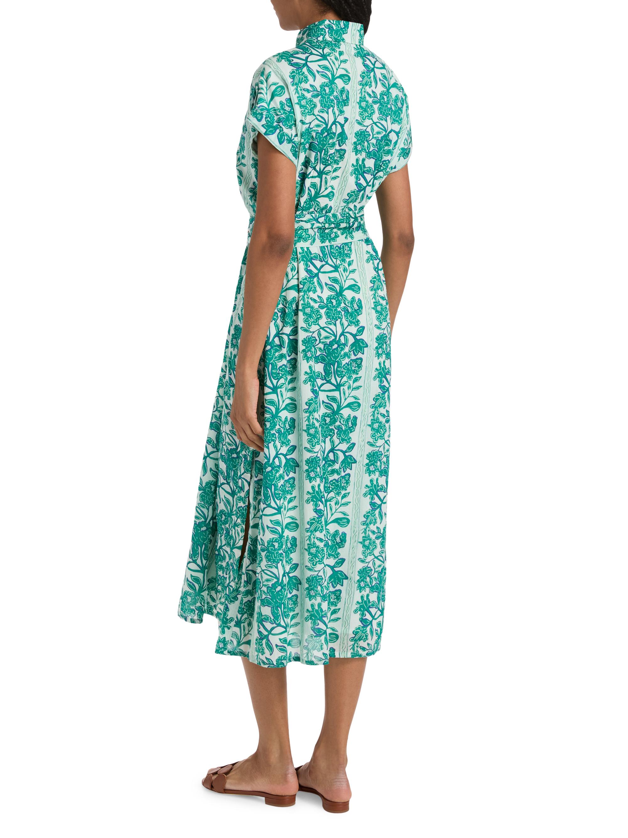 Ro's Garden Women's Catherine Floral Cotton Midi-Dress - Green Serendipia | Thumbnail 5