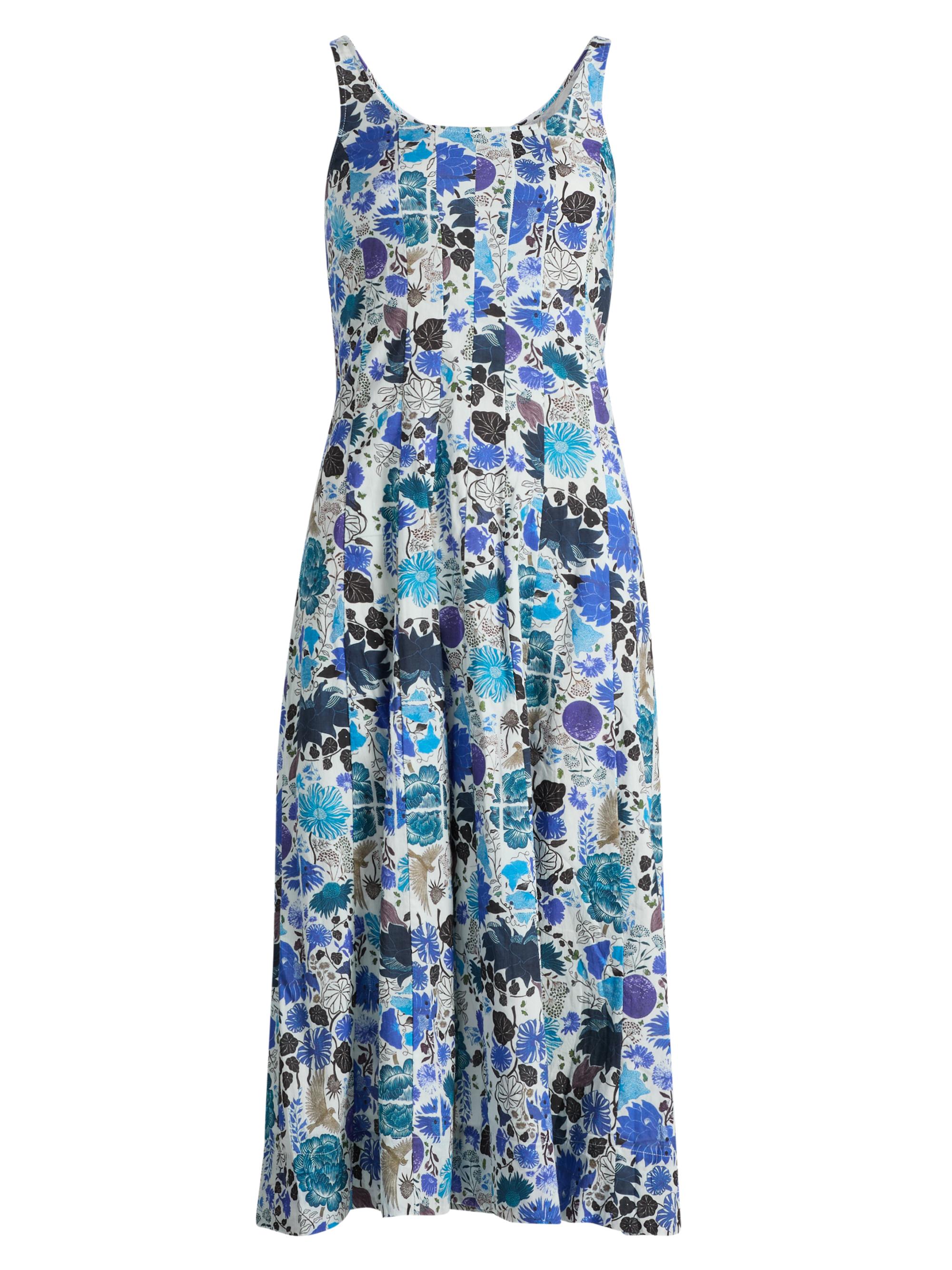 Ro's Garden Women's Camillie Floral Cotton Midi-Dress - Blue Heran