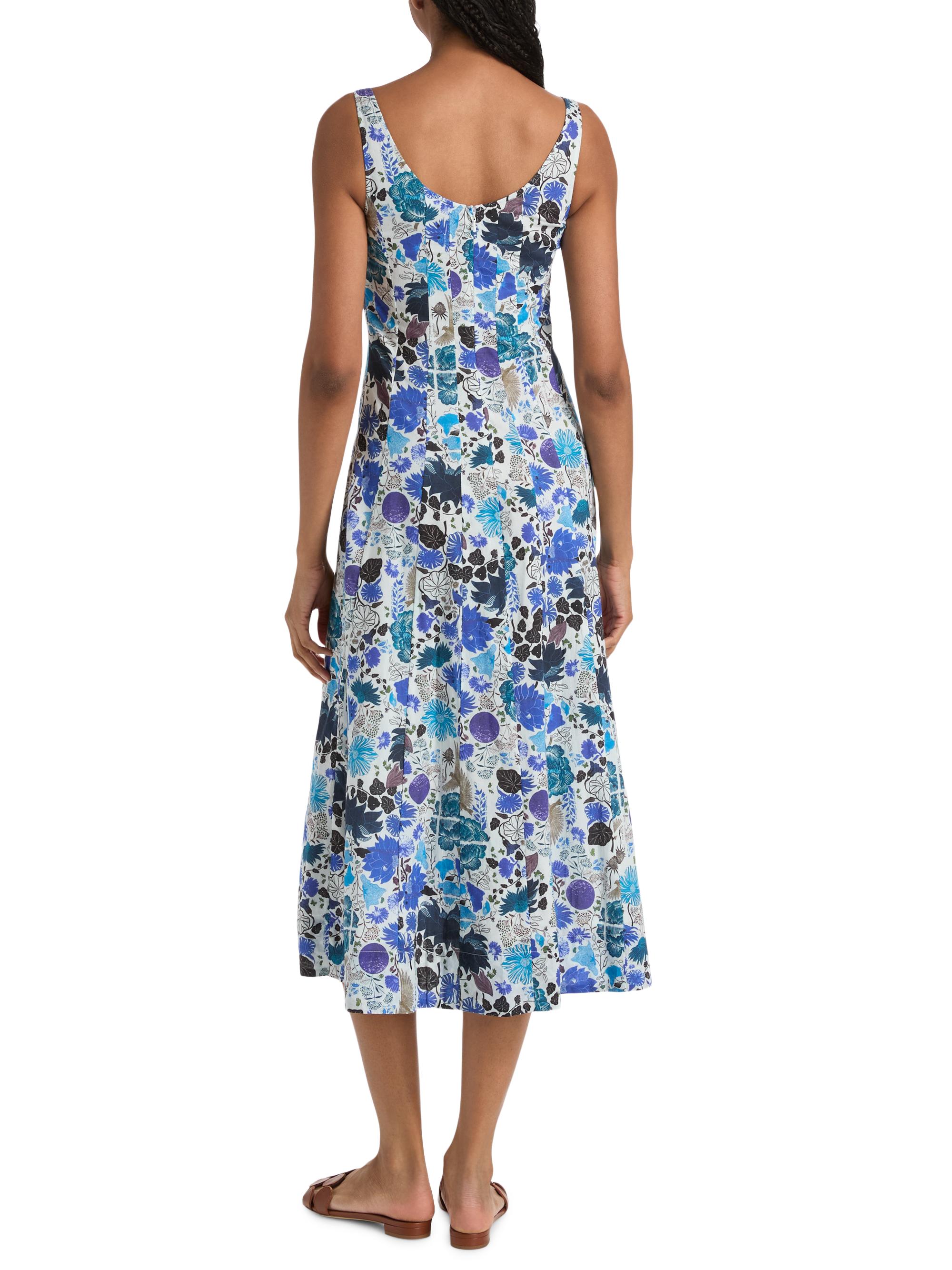 Ro's Garden Women's Camillie Floral Cotton Midi-Dress - Blue Heran | Thumbnail 5