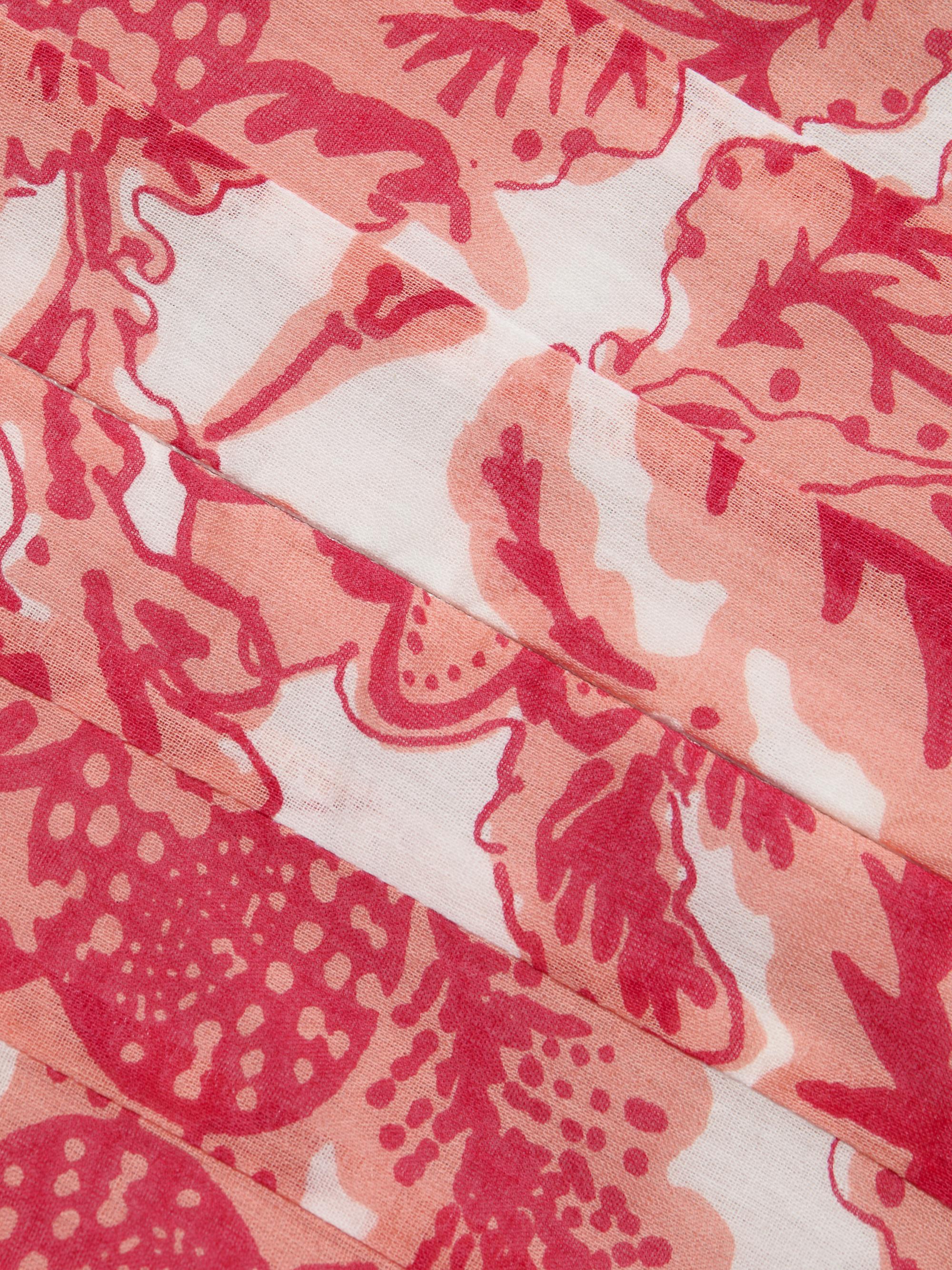 Ro's Garden Women's Camillie Floral Cotton Midi-Dress - Coral Arata | Thumbnail 7