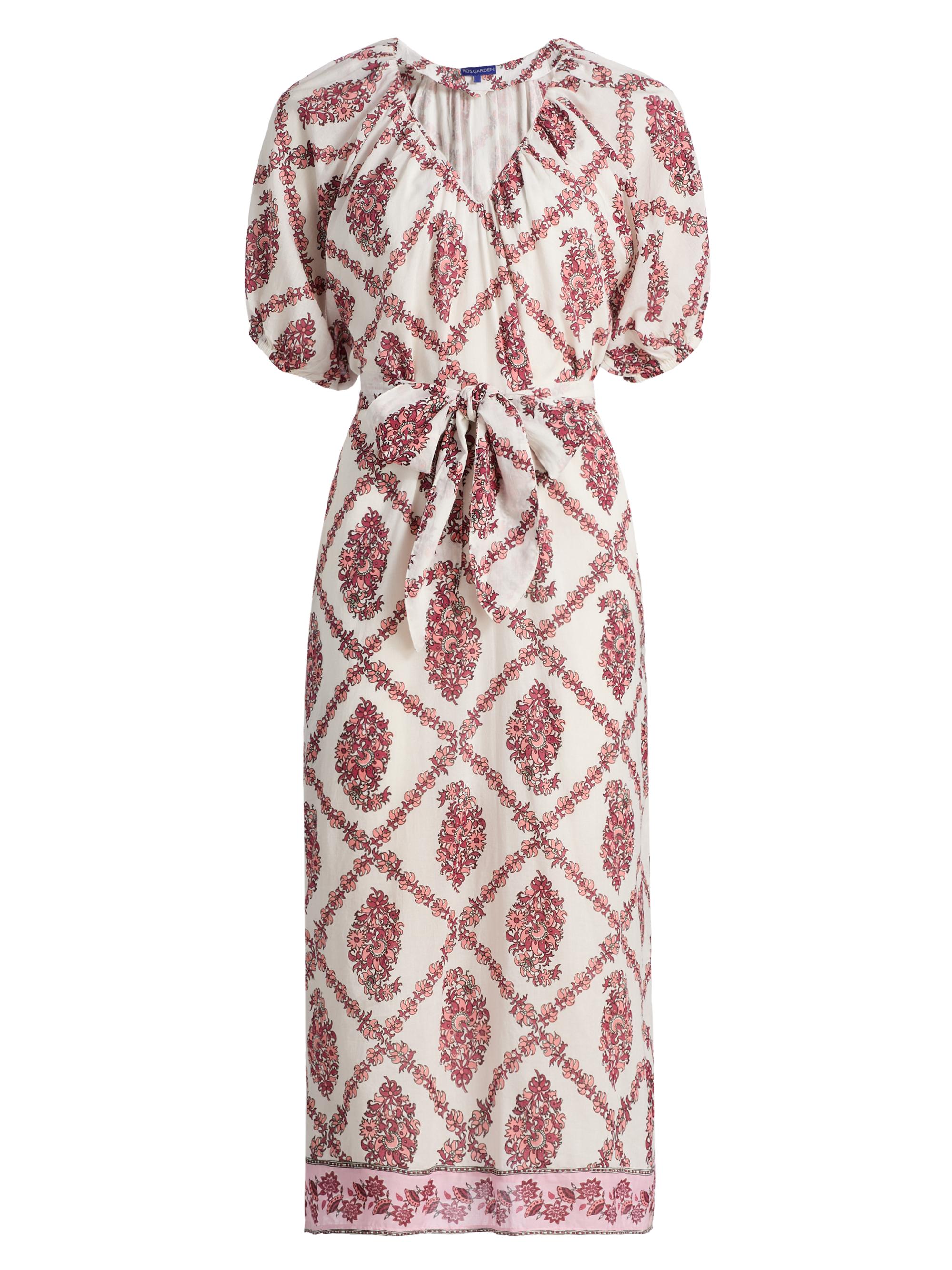 Ro's Garden Women's France Floral Cotton Maxi Dress - Pink Dilshan