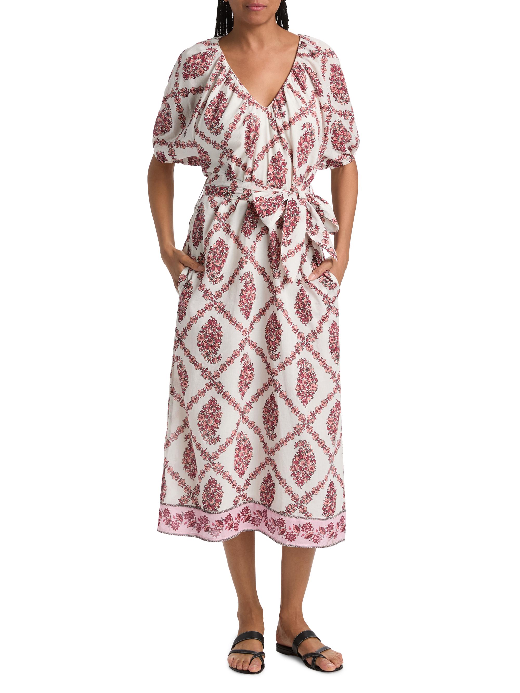 Ro's Garden Women's France Floral Cotton Maxi Dress - Pink Dilshan | Thumbnail 3