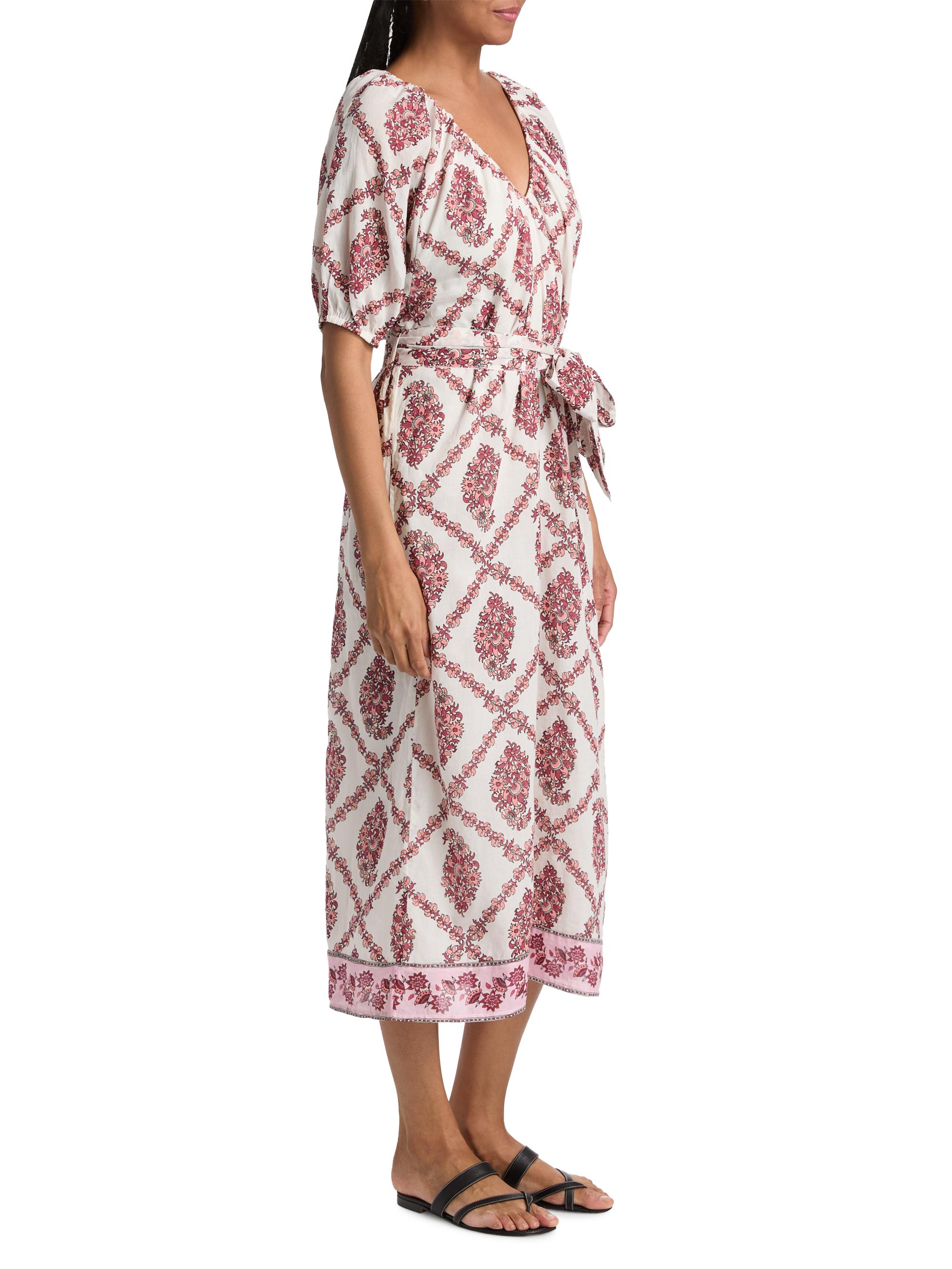 Ro's Garden Women's France Floral Cotton Maxi Dress - Pink Dilshan | Thumbnail 4