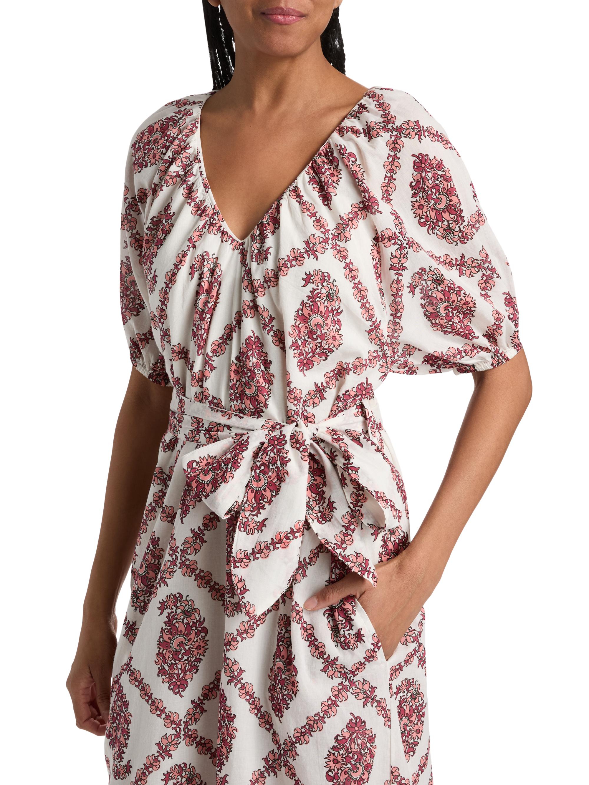 Ro's Garden Women's France Floral Cotton Maxi Dress - Pink Dilshan | Thumbnail 6