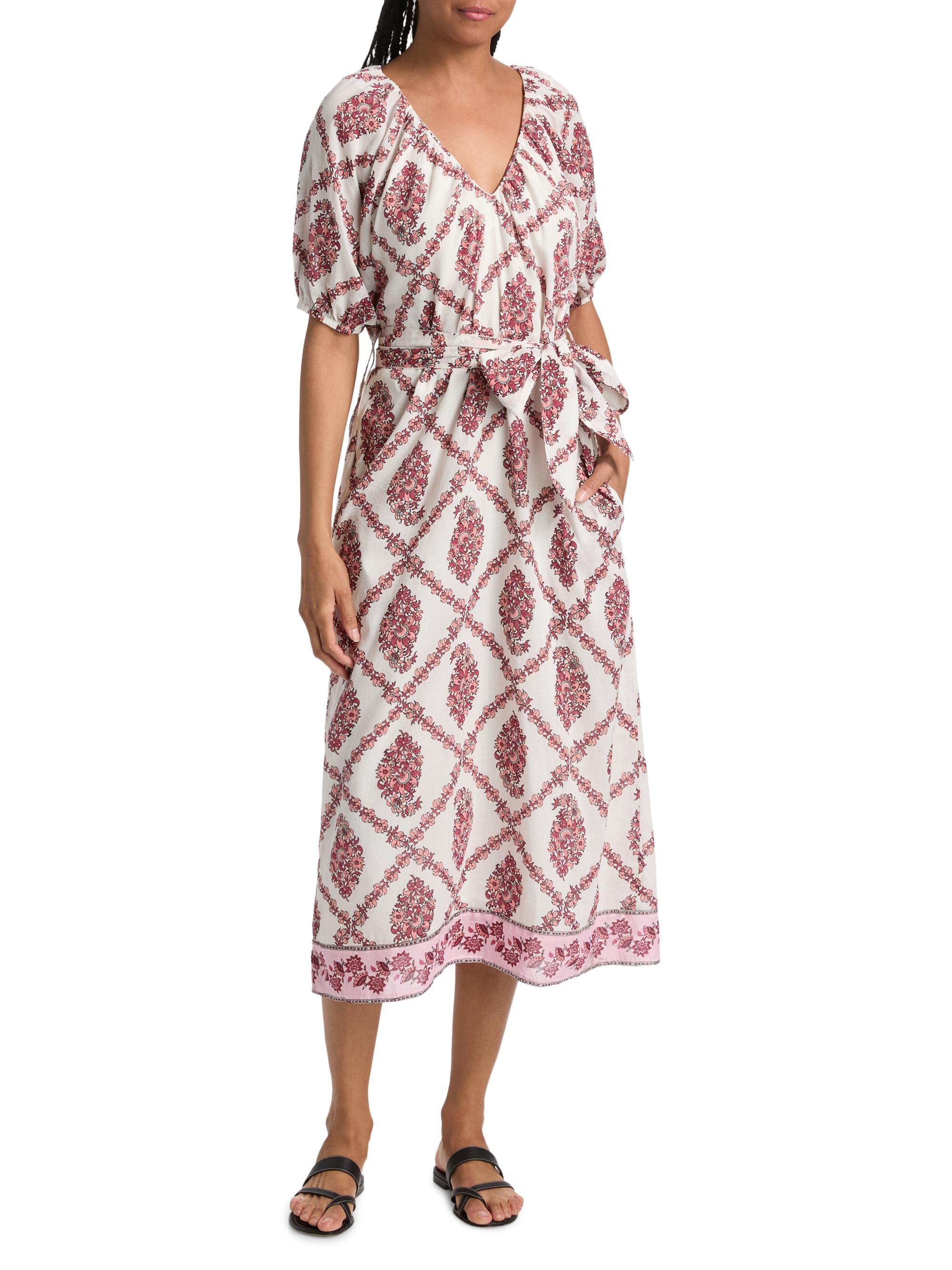 Ro's Garden Women's France Floral Cotton Maxi Dress - Pink Dilshan | Thumbnail 2