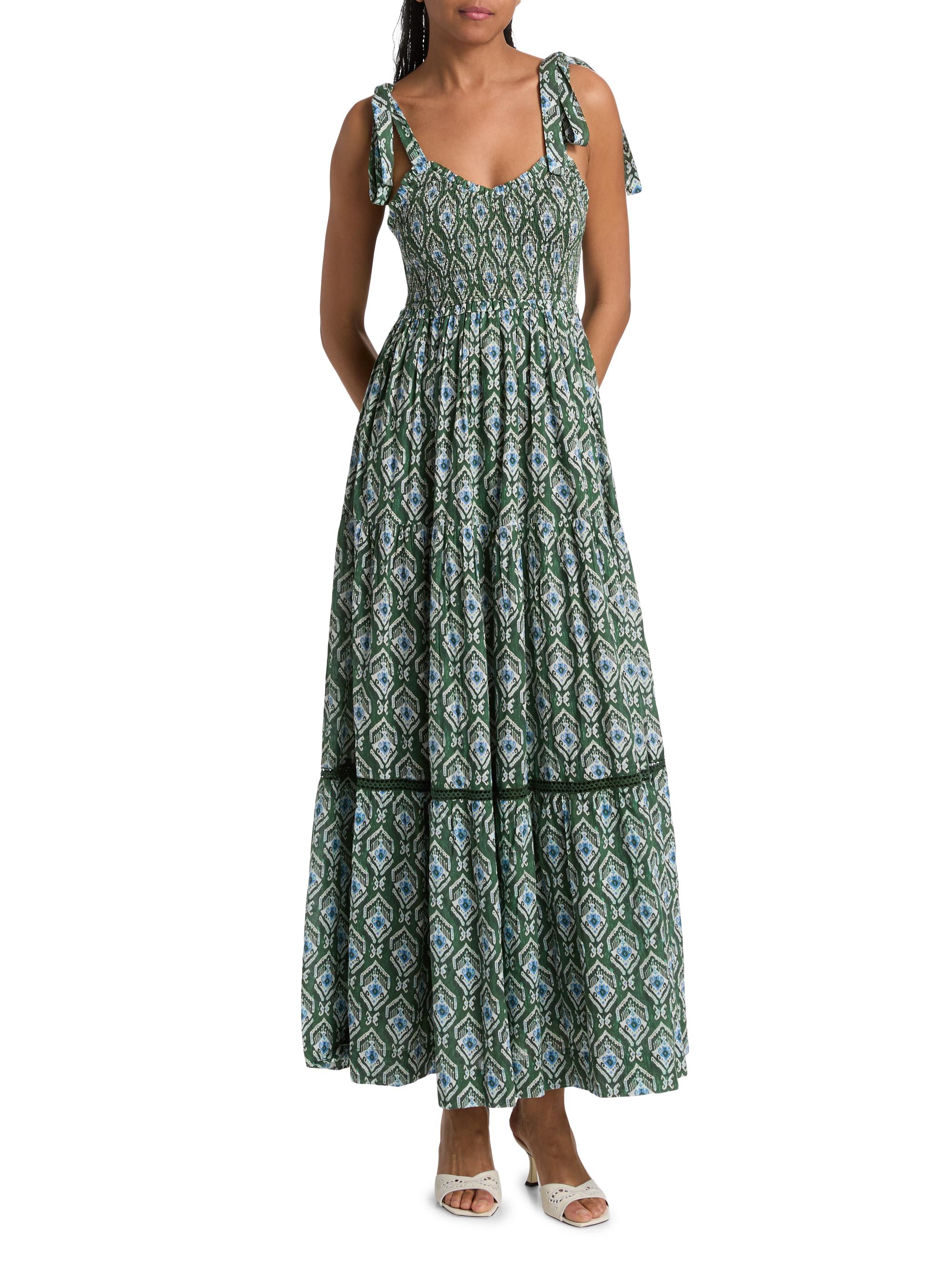 Ro's Garden Women's Reece Floral Maxi Dress - Green Indra | Thumbnail 3