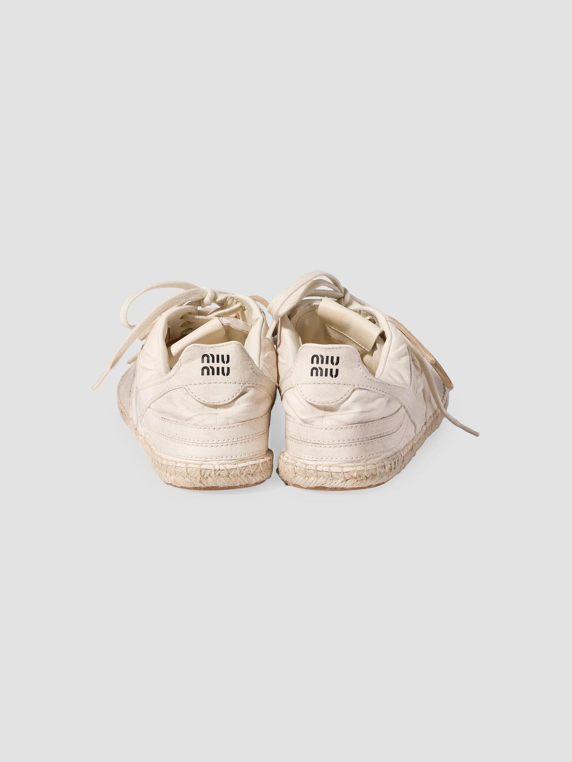 Miu Miu Gymnasium Canvas Sneakers | Saks Fifth Avenue