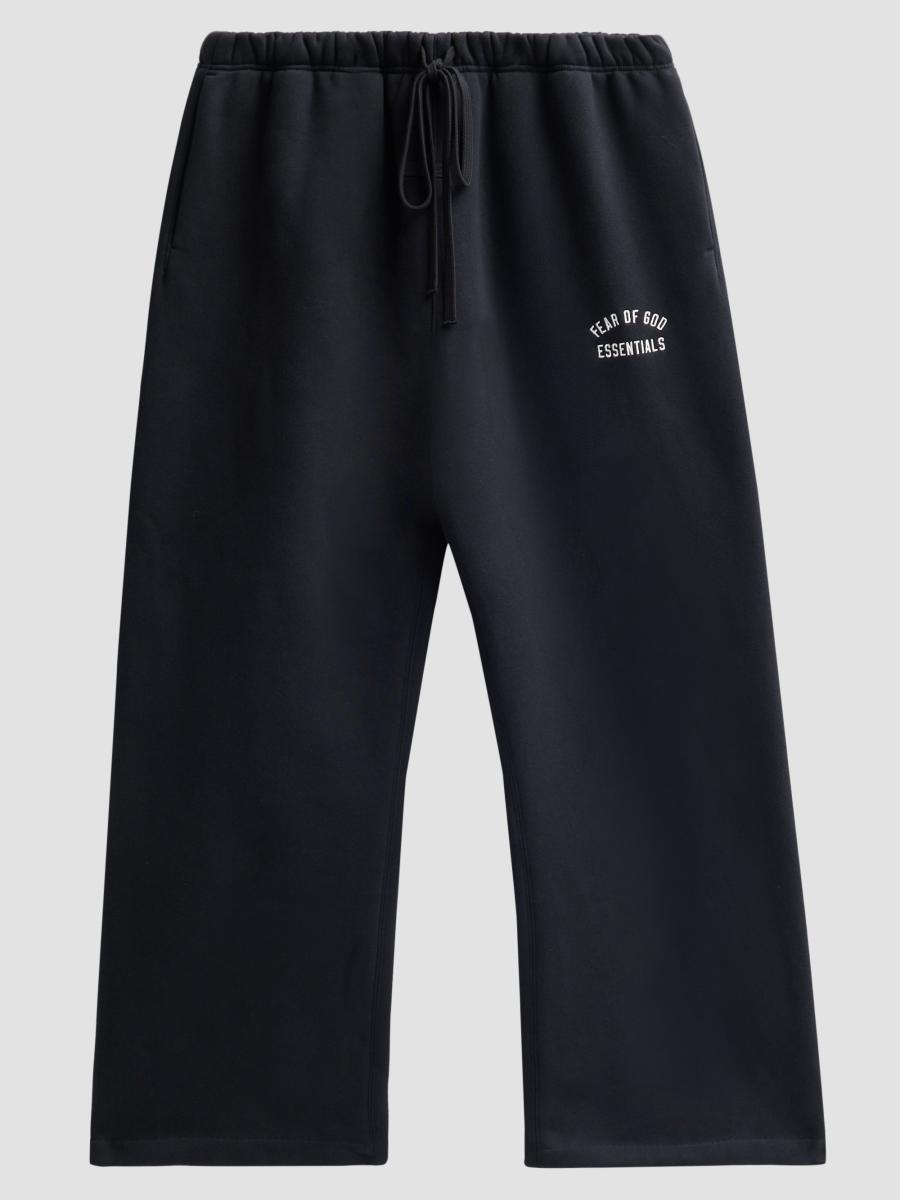 Essentials Men's Logo Cotton-blend Wide-leg Sweatpants In Black