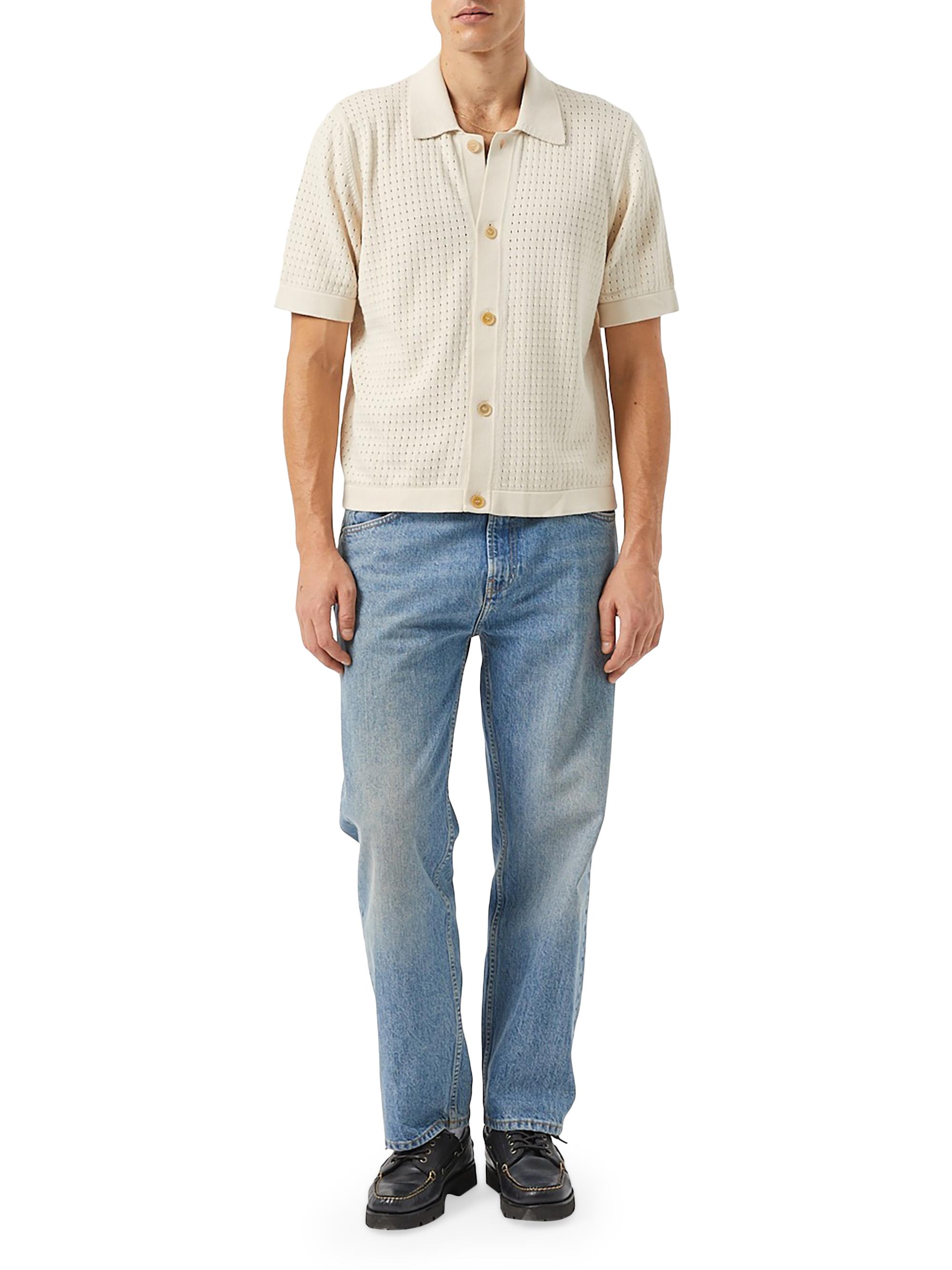 Corridor Men's Pointelle-Knit Cotton Shirt - Natural | Thumbnail 2