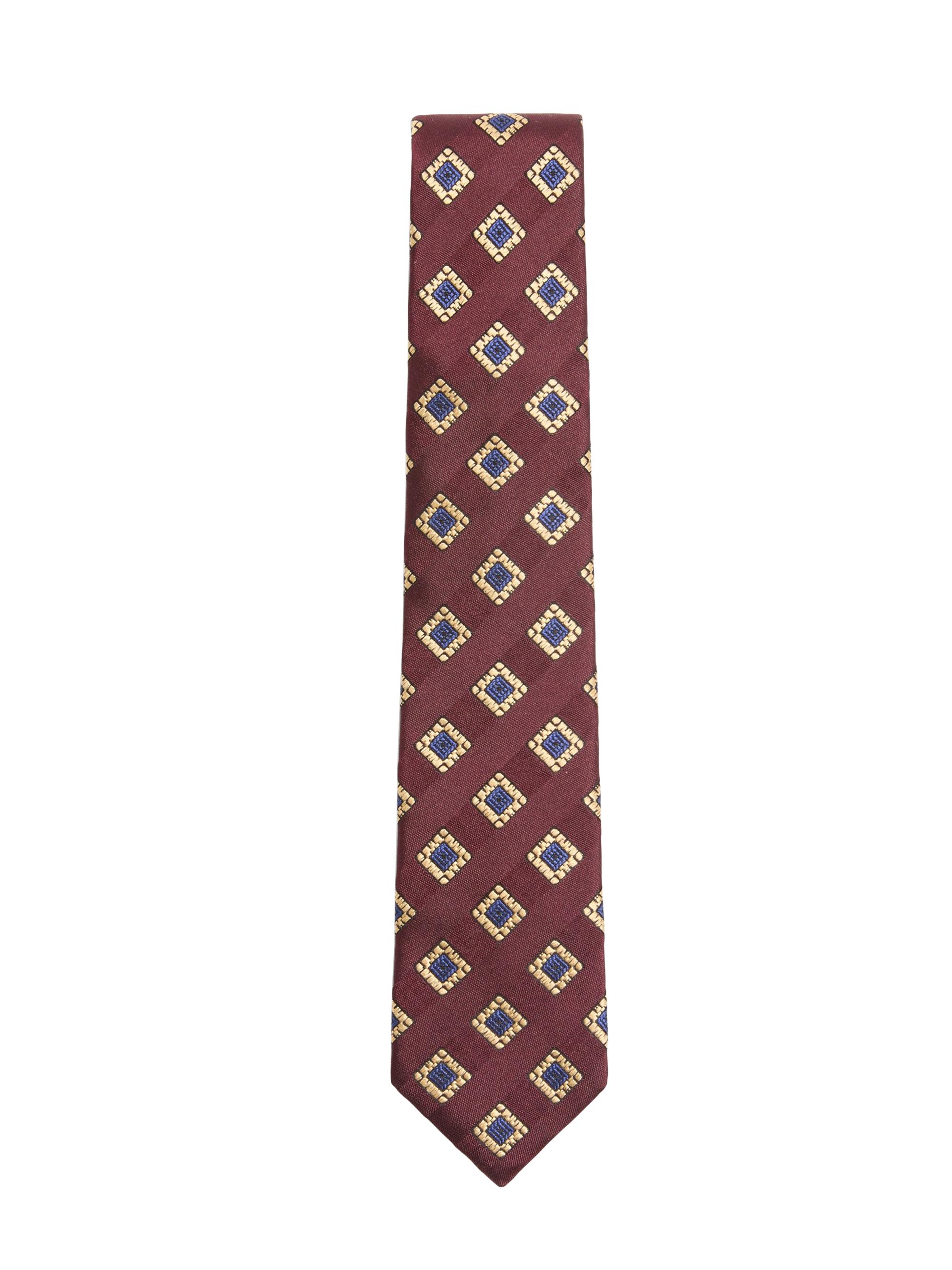 Valentino Garavani Men's Valentie Patterned Tie in Silk, Wool, and Jacquard - Bordeaux