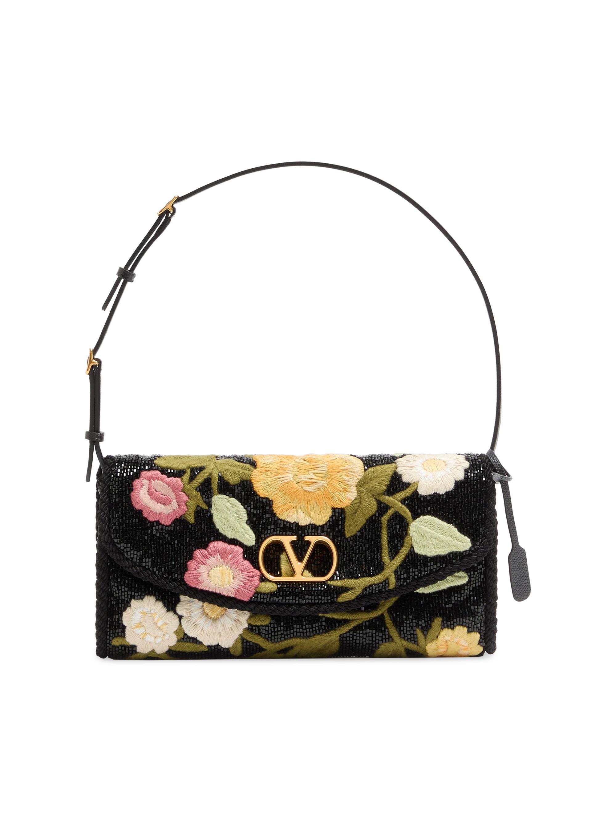 Valentino Garavani Women's Devain  Embroidered Shoulder Bag - Multicolored