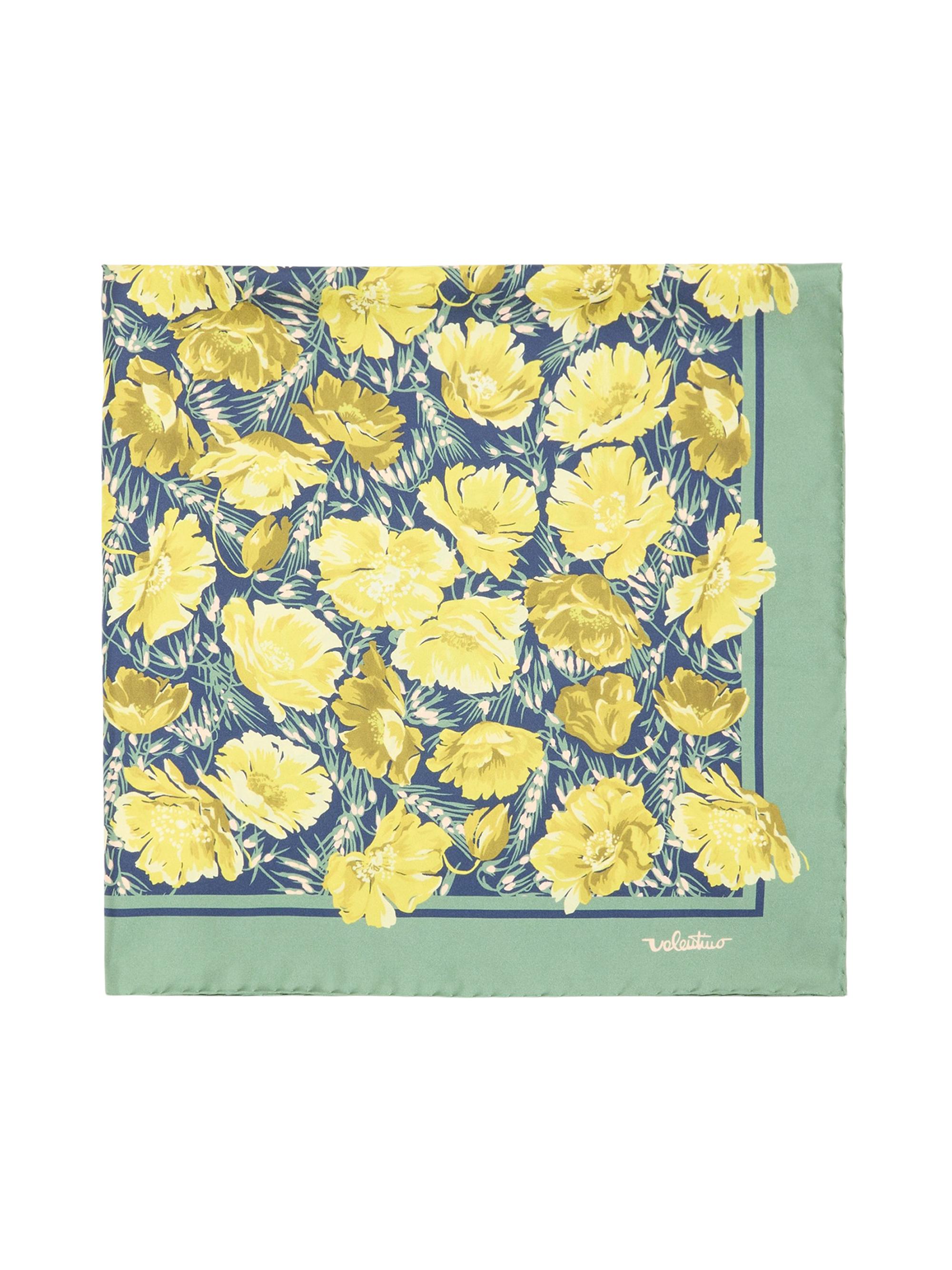 Valentino Garavani Women's Apres L'hiver Poppies Silk Scarf - Green Multicolor
