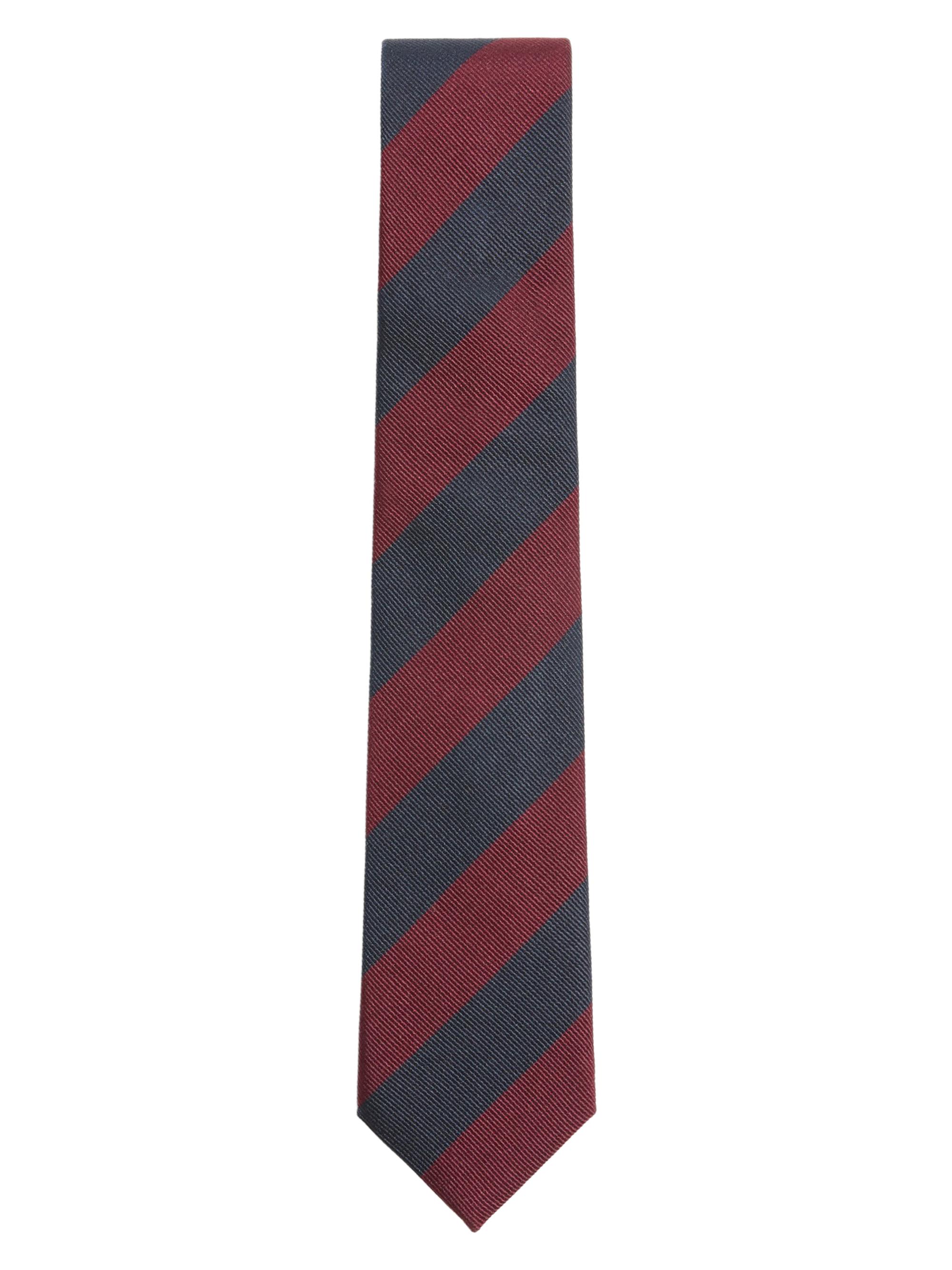 Valentino Garavani Men's Valentie Jacquard Regimental Silk Tie - Blue Maroon