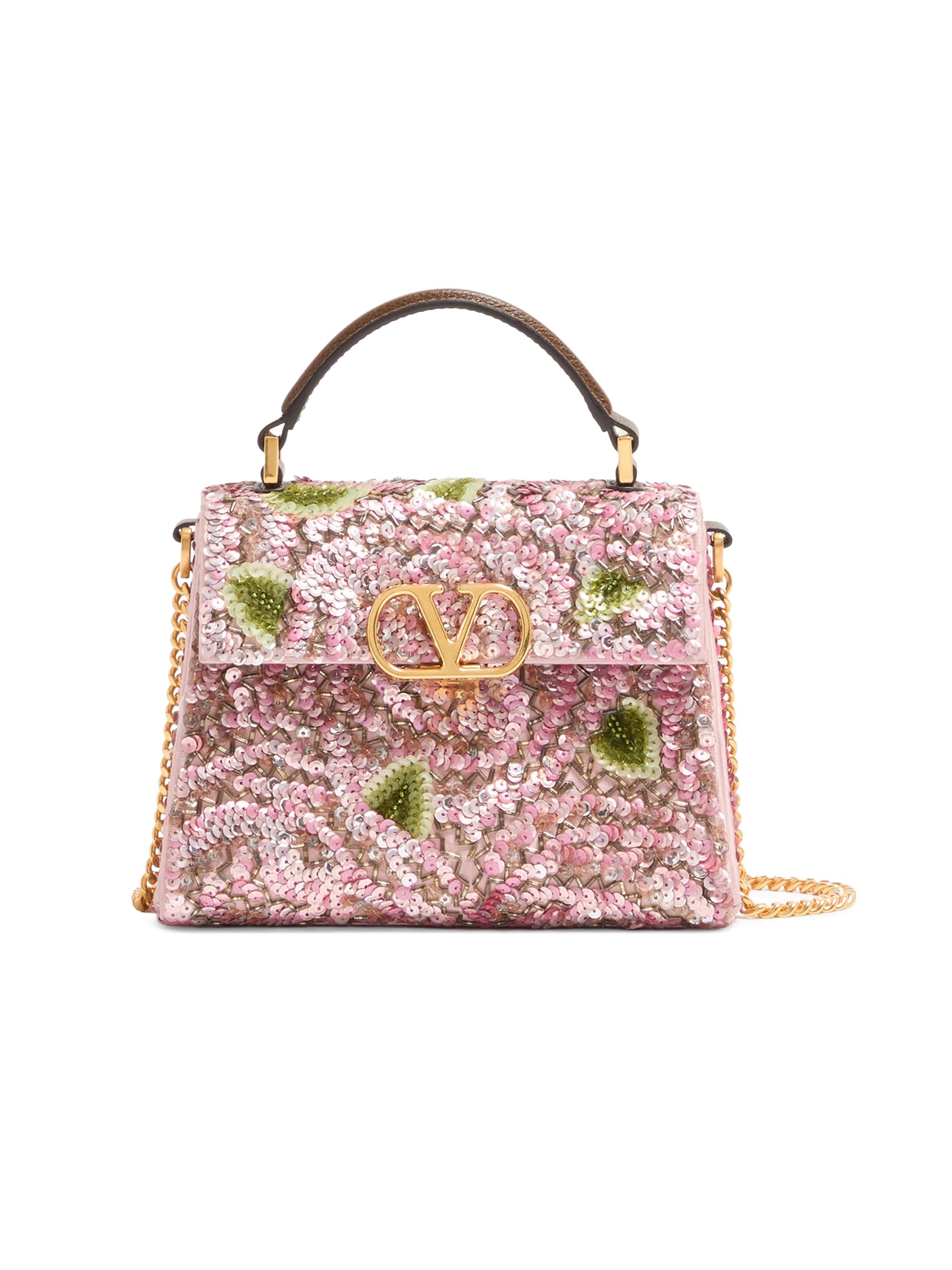 Valentino Garavani Women's VSling Mini Embroidered Top Handle Bag - Pink