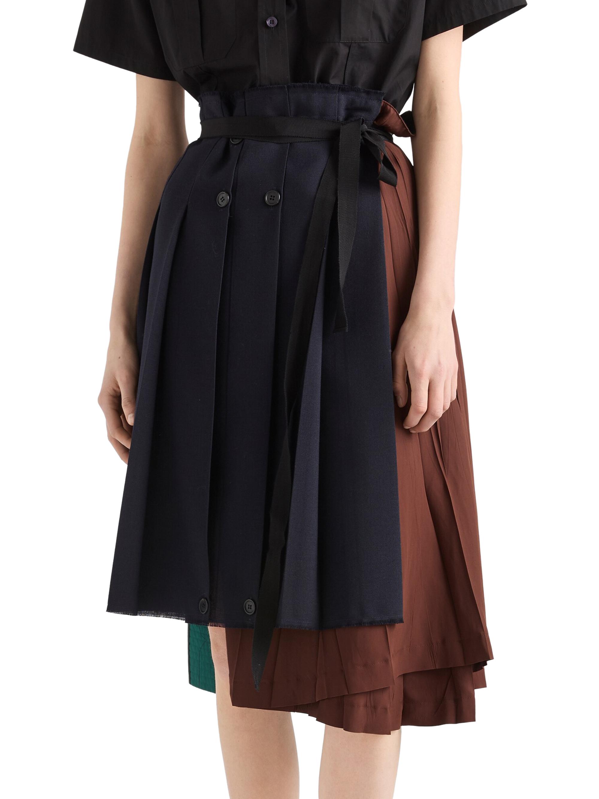 Prada Rush Stitch Fabric Patchwork Skirt | Saks Fifth Avenue