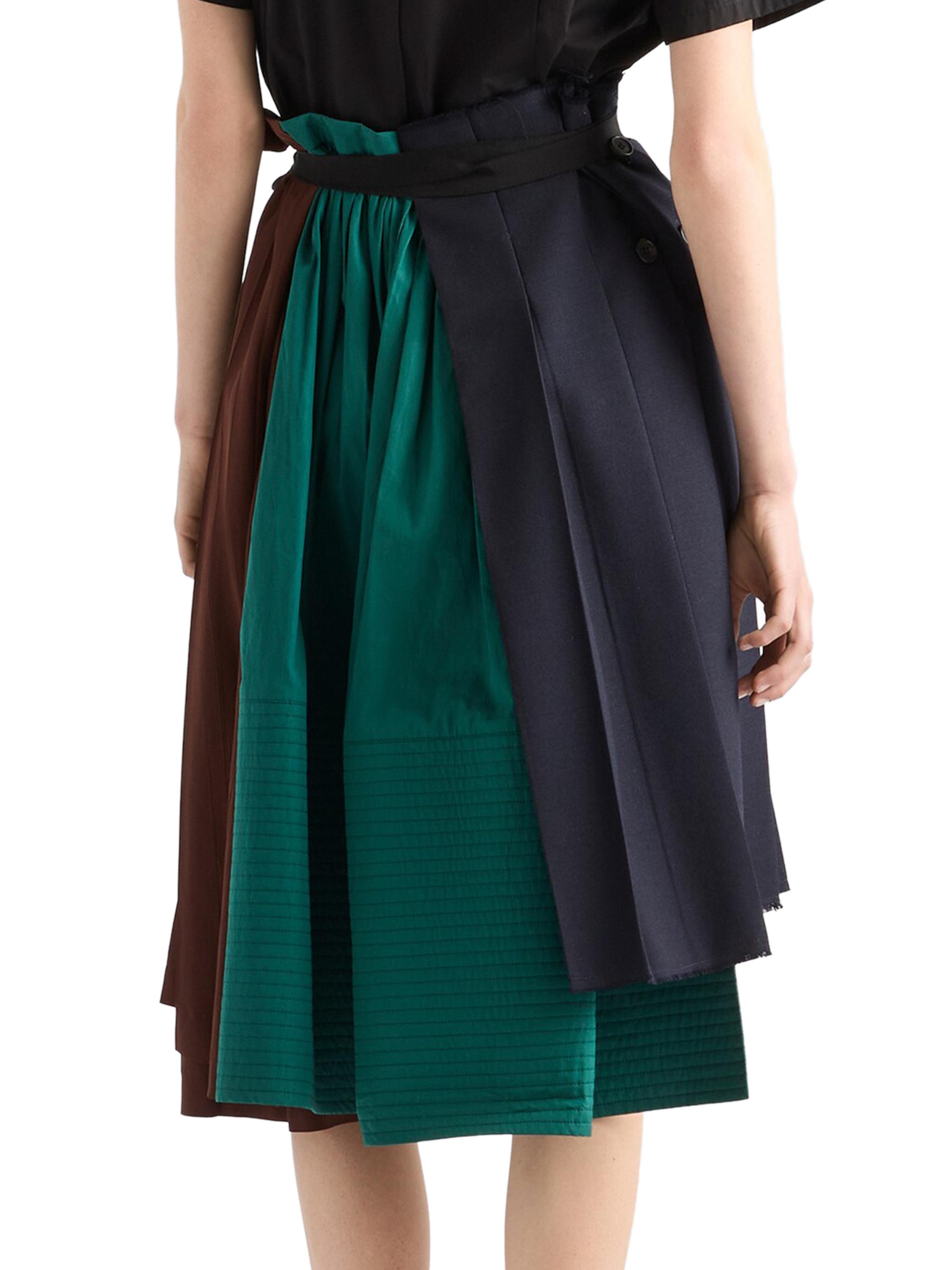 Prada Rush Stitch Fabric Patchwork Skirt | Saks Fifth Avenue