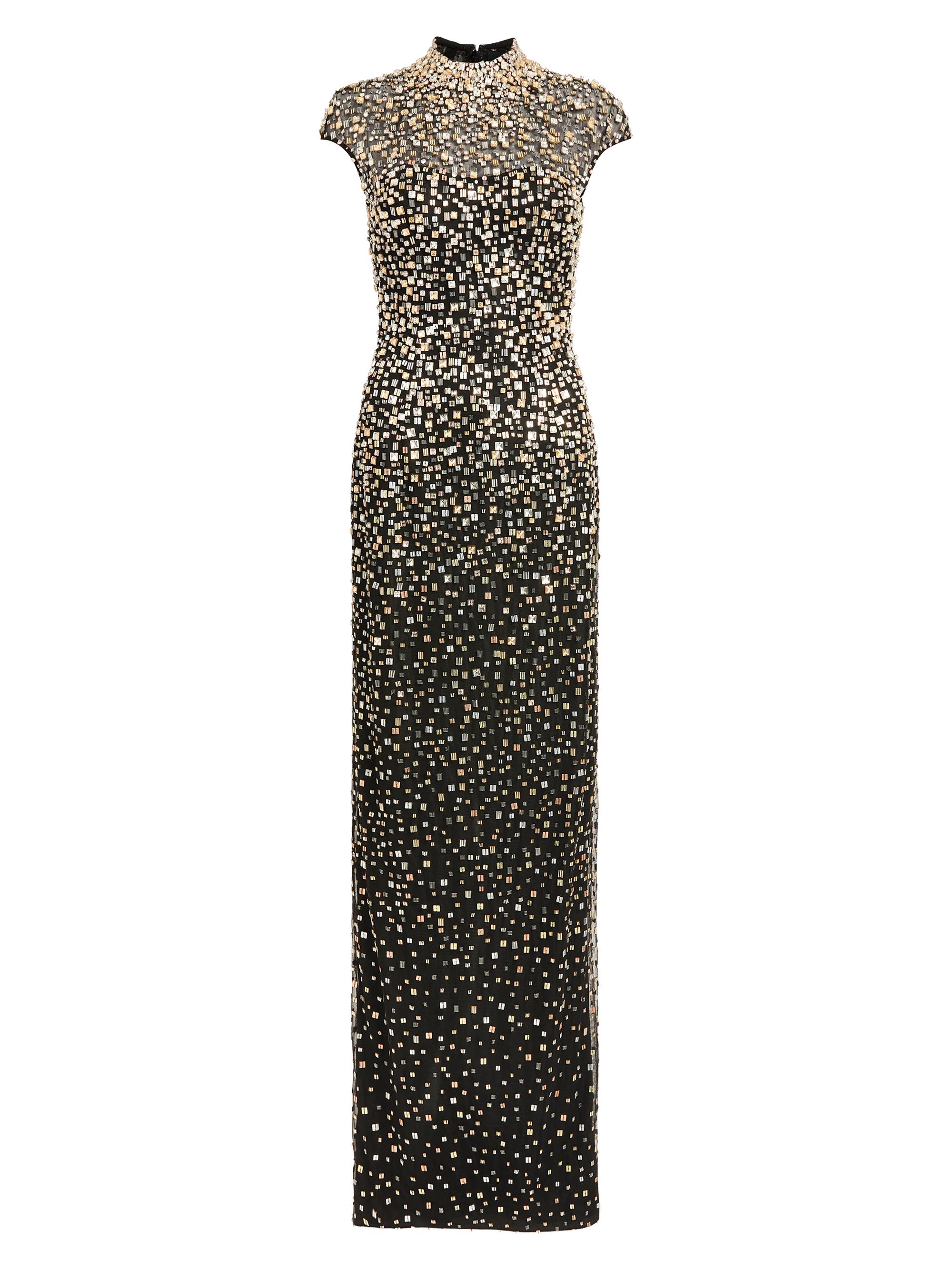 Jenny Packham Women's Treasure Embellished Column Gown - Liquorice