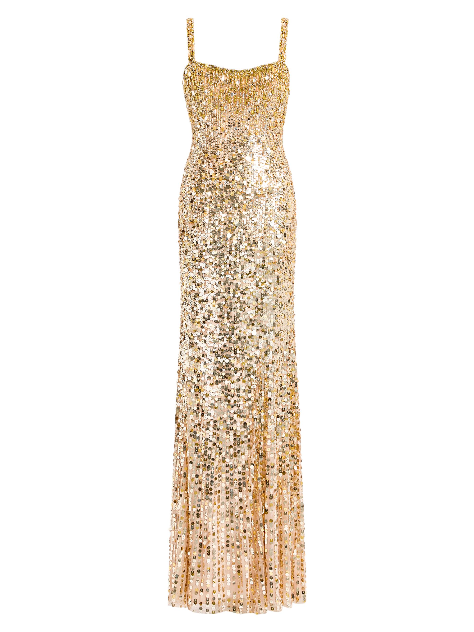 Jenny Packham Women's Mirabeau Embellished Sleeveless Column Gown - Illusion