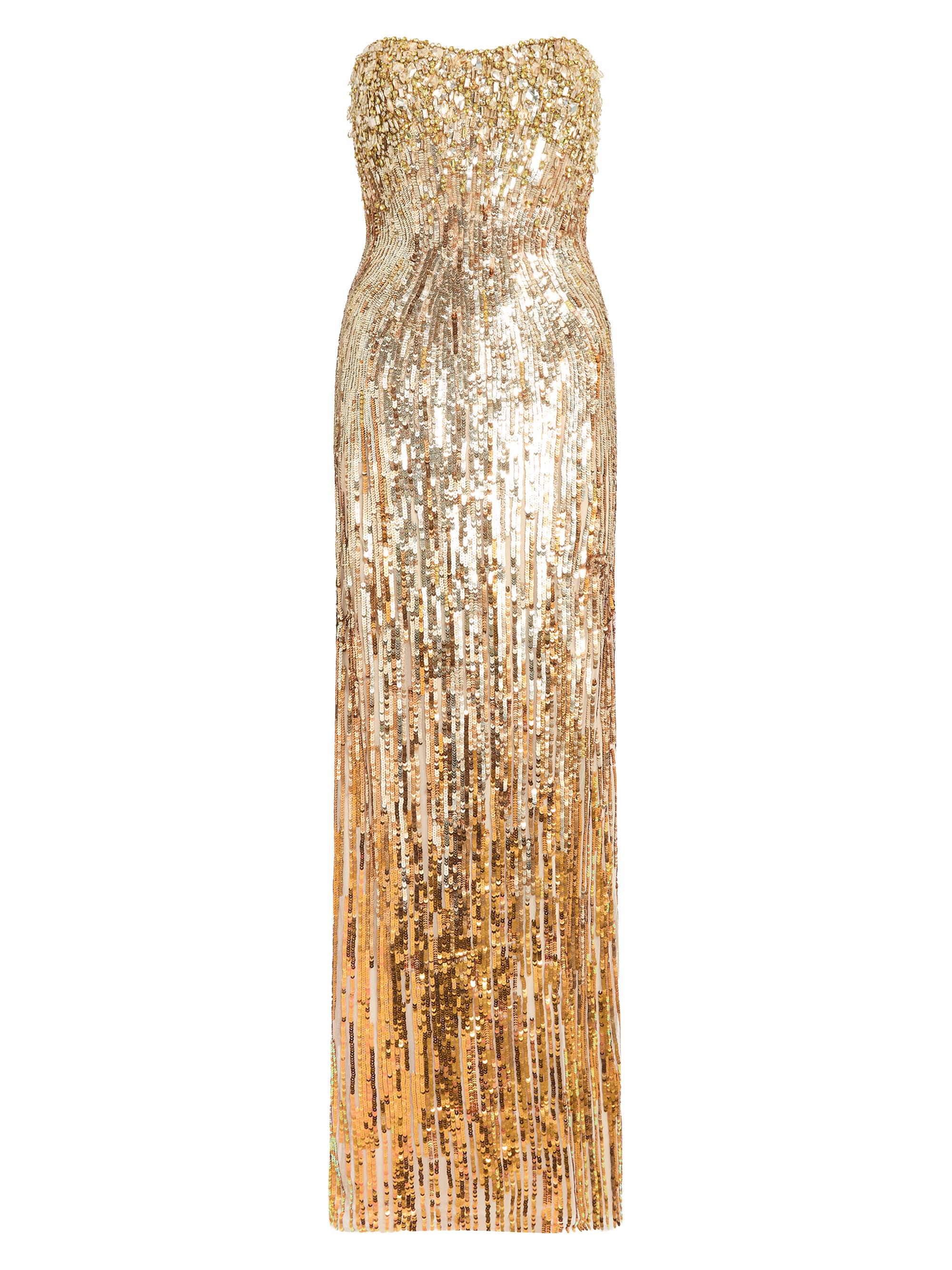 Jenny Packham Women's Cesonia Embellished Strapless Column Gown - Illusion