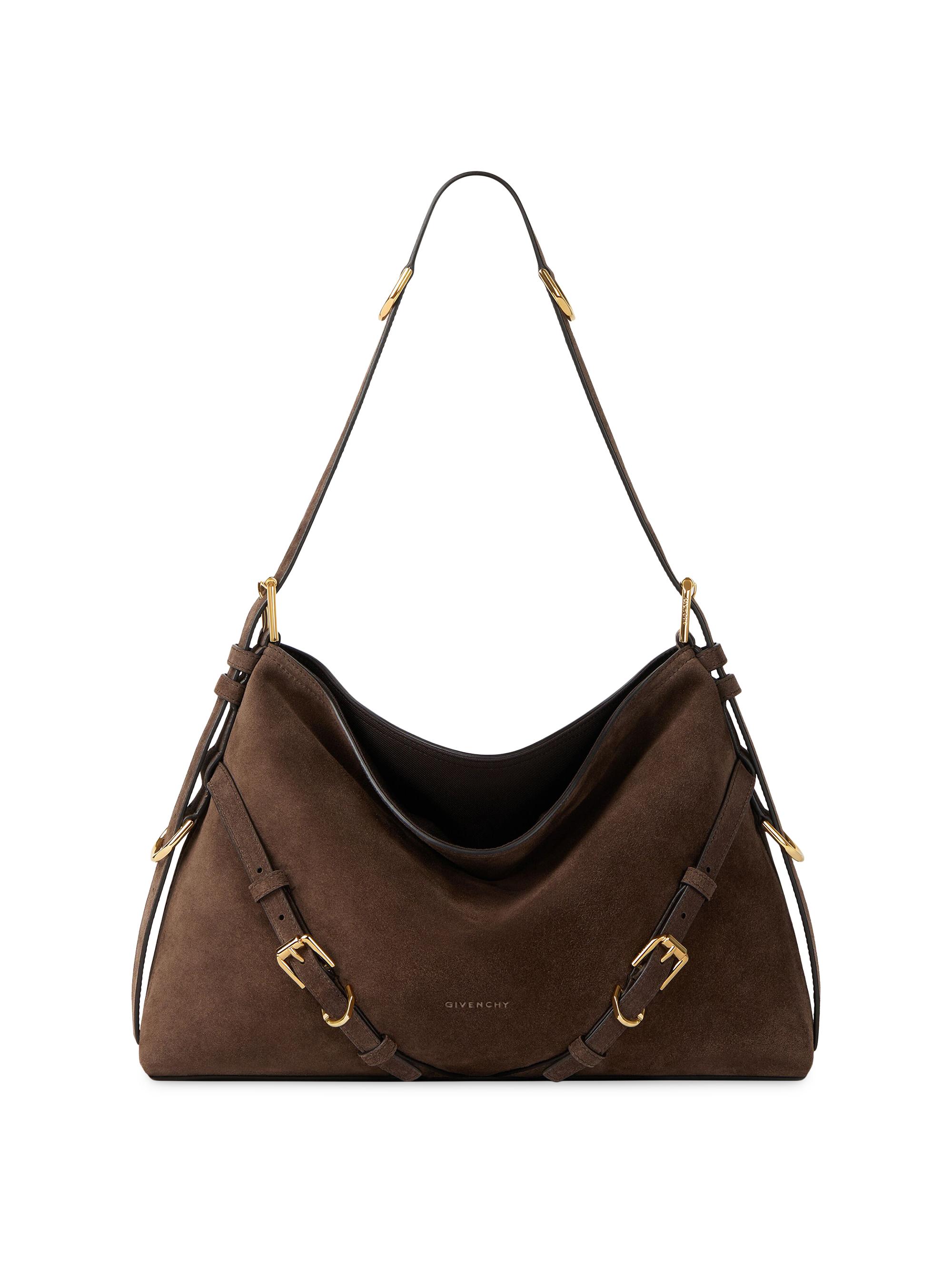 Givenchy Women's  Voyou Shoulder Bag in Suede - Ebony Brown