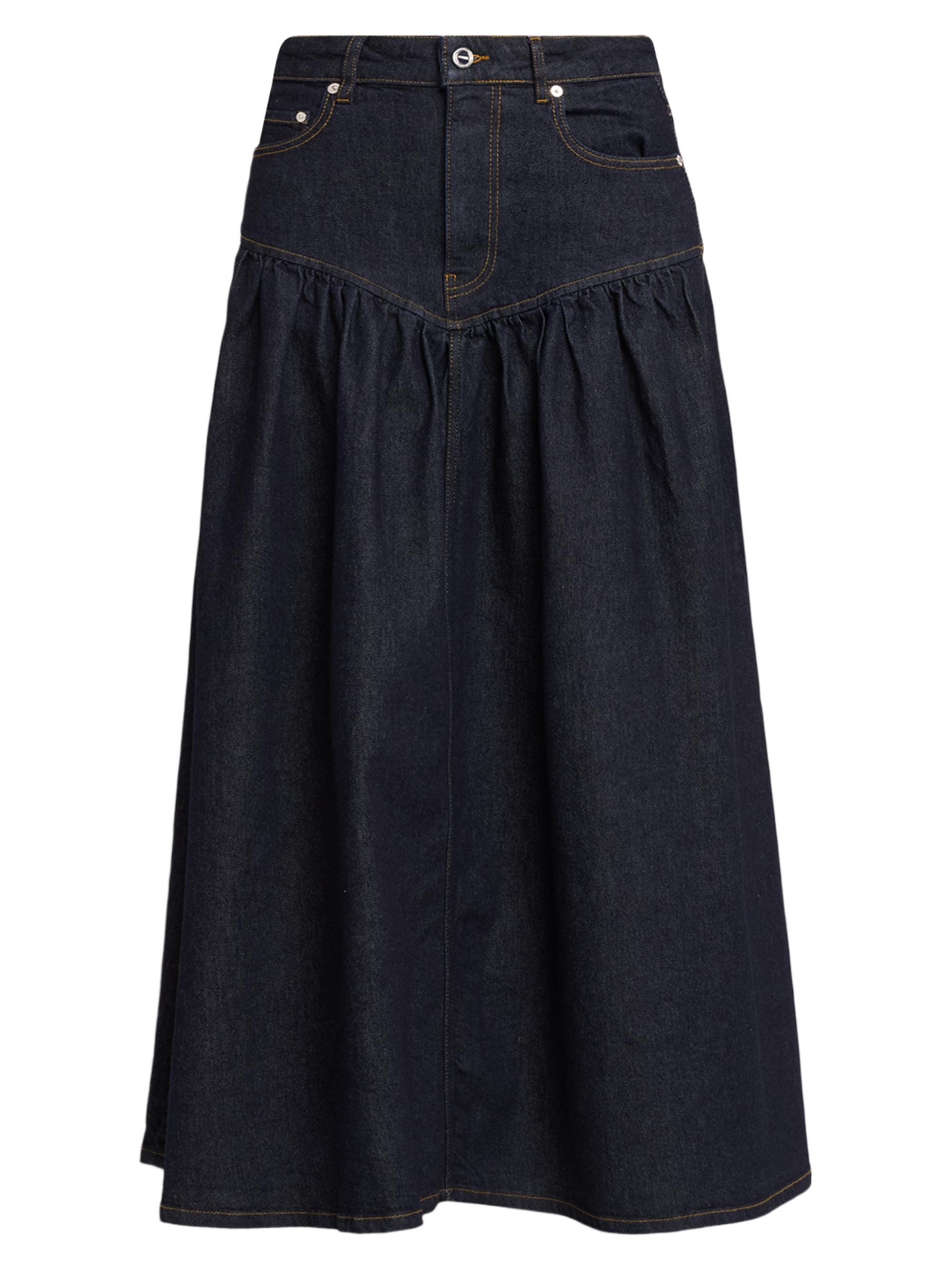 Ganni Women's Stretch Denim Maxi Skirt - Rinse