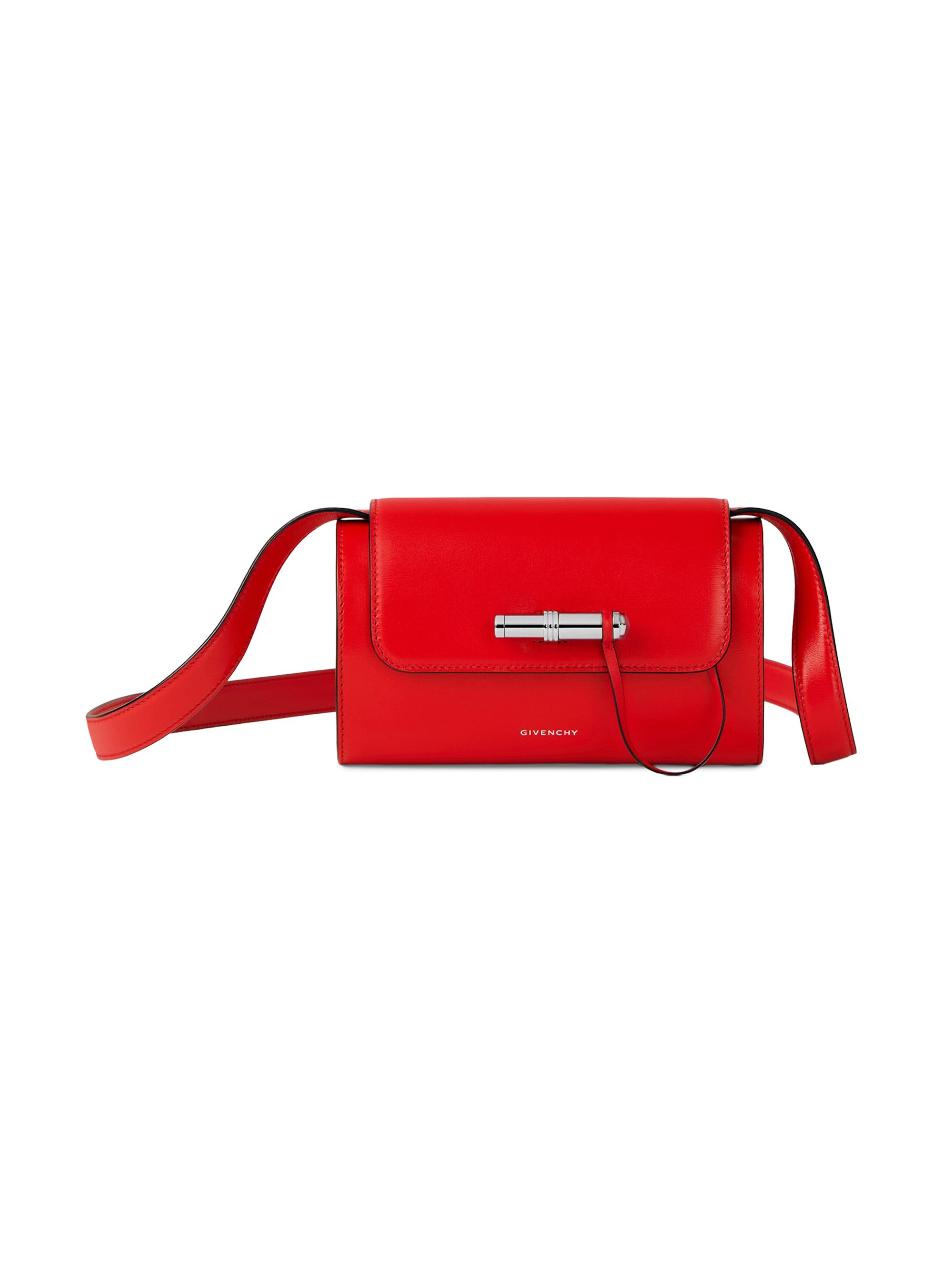 Givenchy Women's Pout  Shoulder Bag in Leather - Deep Red