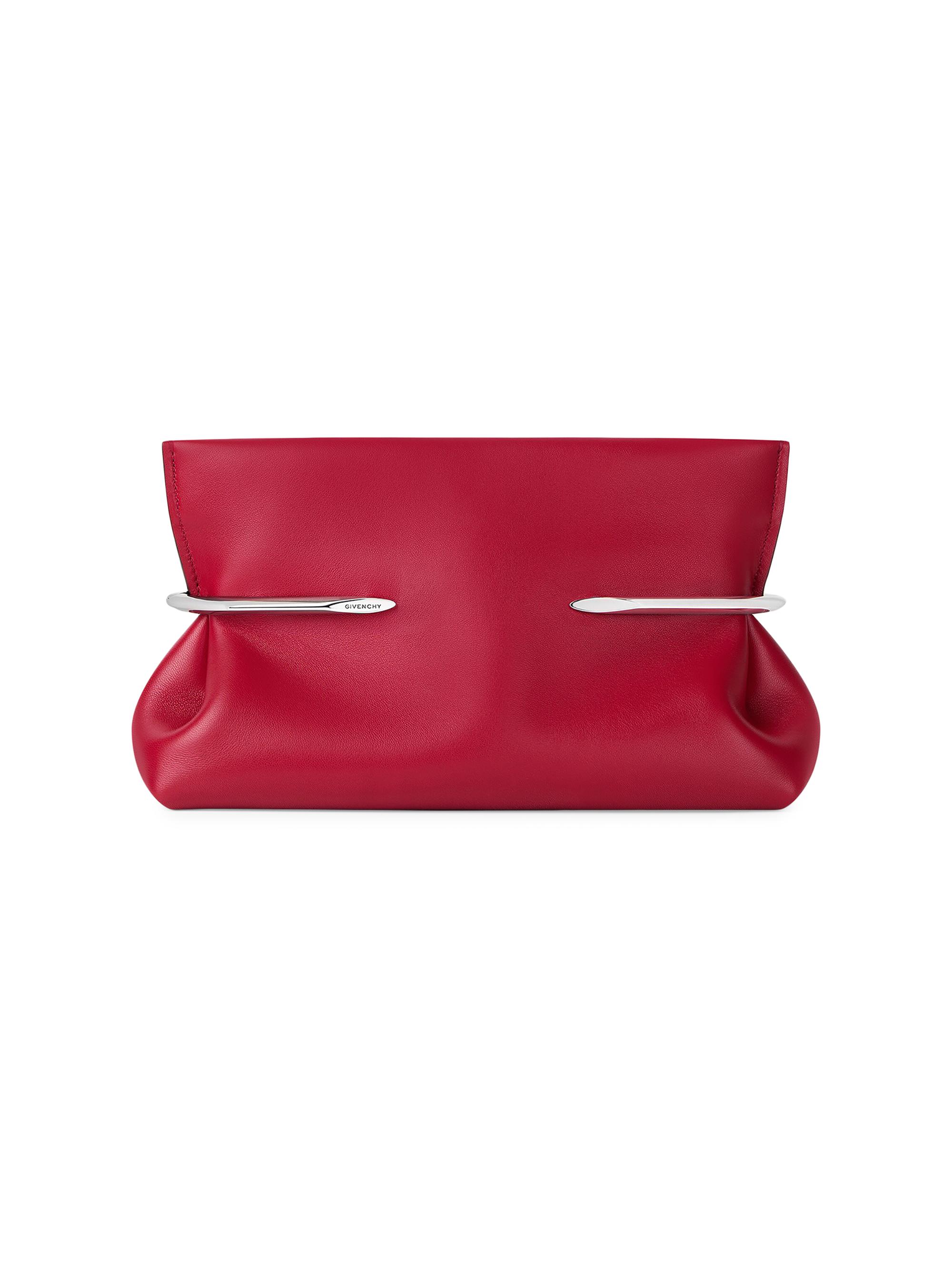 Givenchy Women's Pinch Soft Clutch in Nappa Leather - Equestrian Red